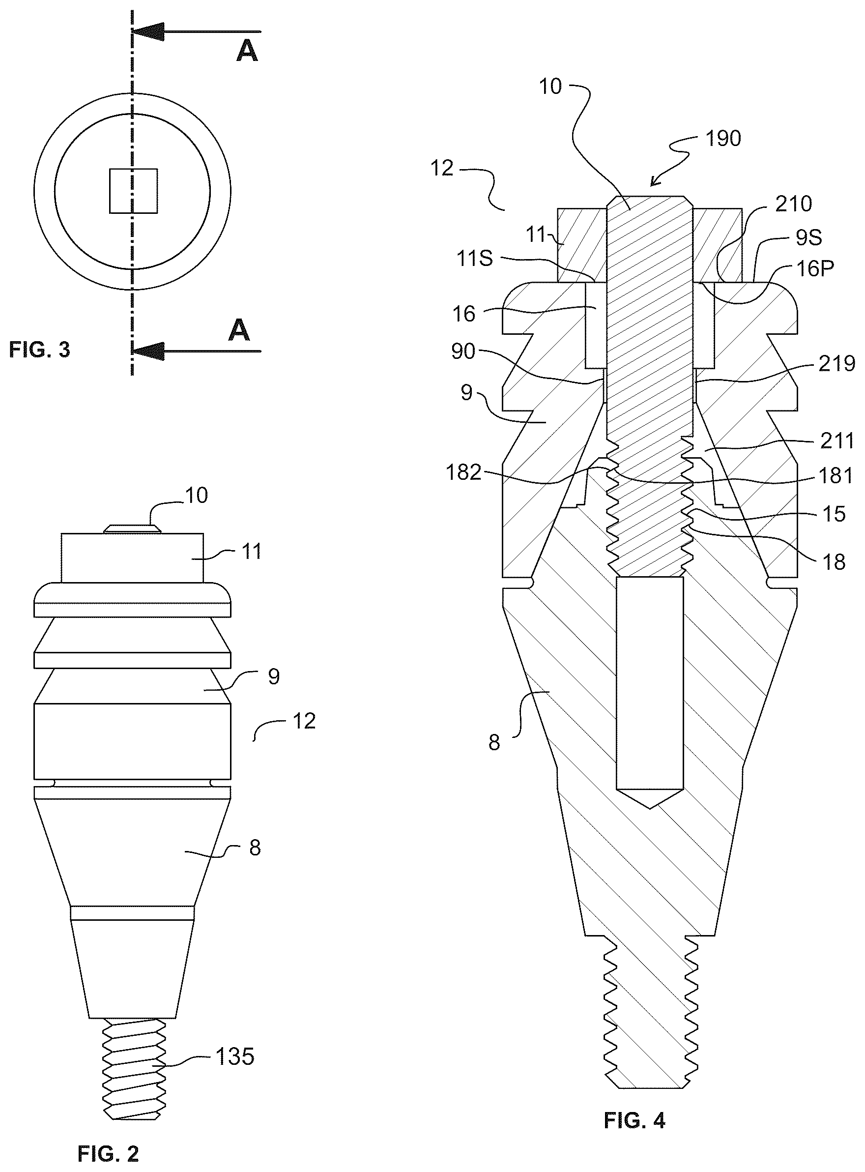 Patent US12318266 Figure 2 – Screw-attached pick-up dental coping systems and methods