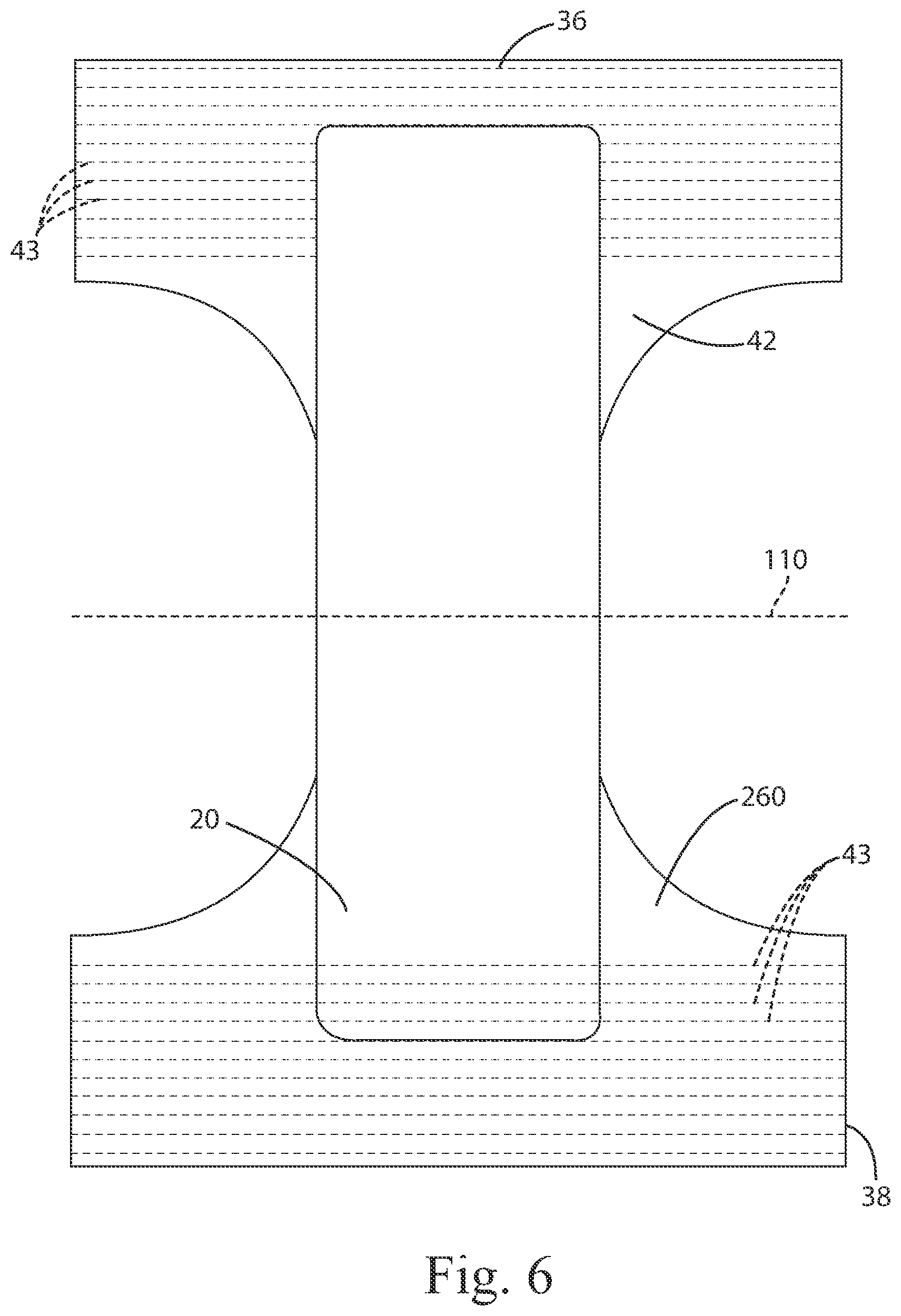 Patent US12318273 Figure 5 – Absorbent article with absorbent core