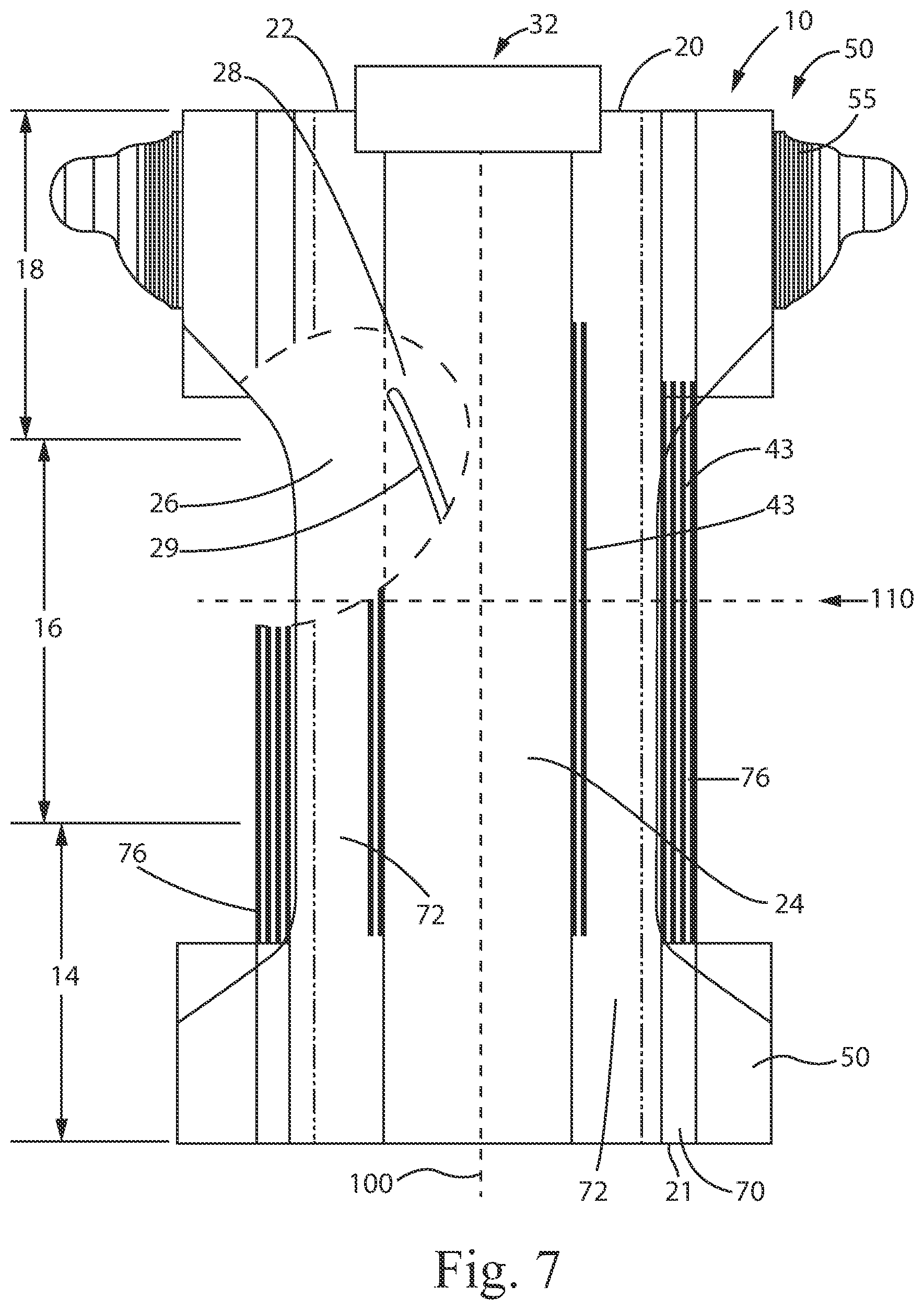 Patent US12318273 Figure 6 – Absorbent article with absorbent core
