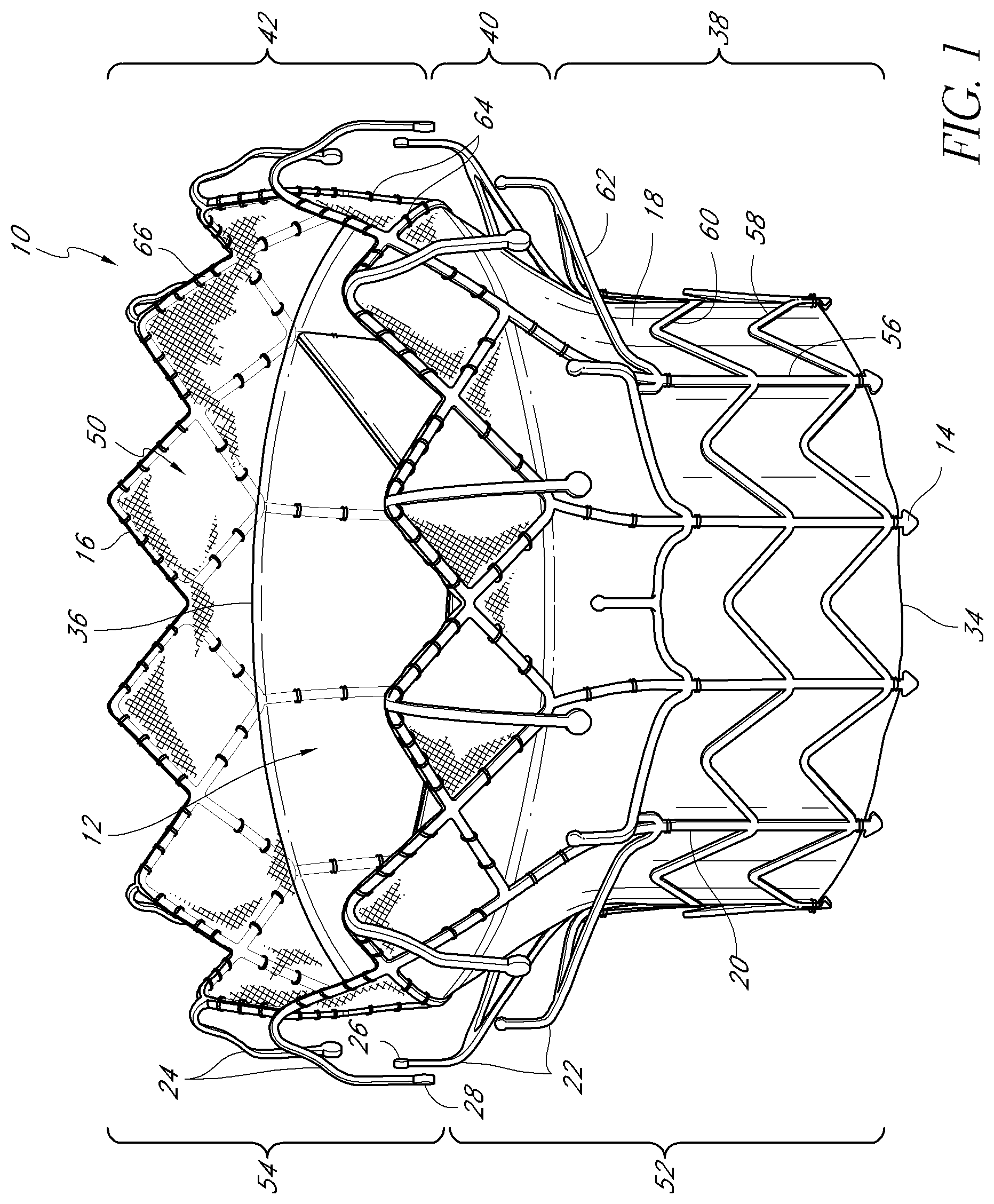 Patent US12318290 Figure 1 – Replacement heart valves, delivery devices and methods