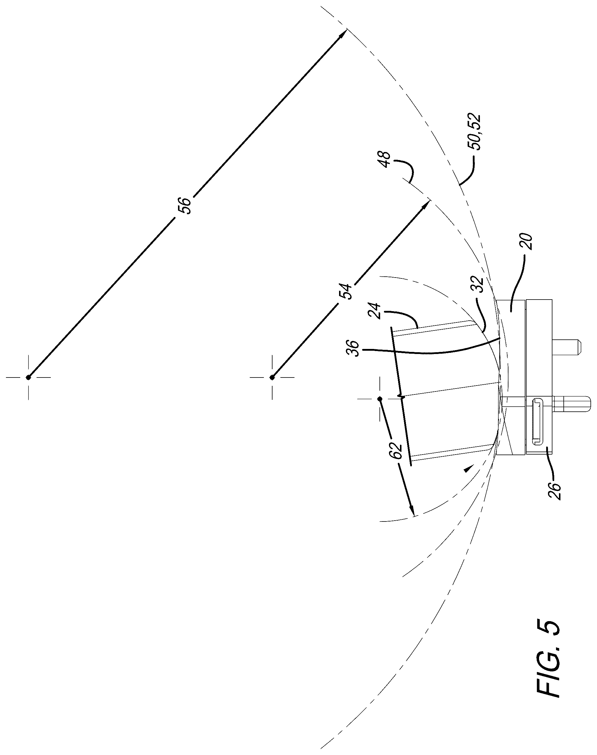 Patent US12318300 Figure 5 – Tibial insert with variable articular surface