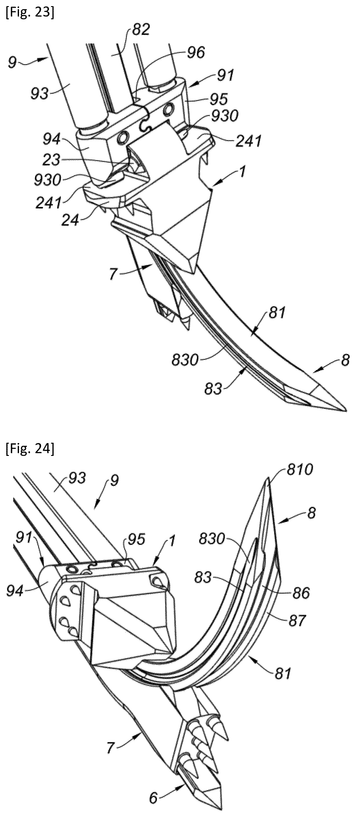 Patent US12318302 Figure 11 – Interspinous implant and associated implantation ancillary