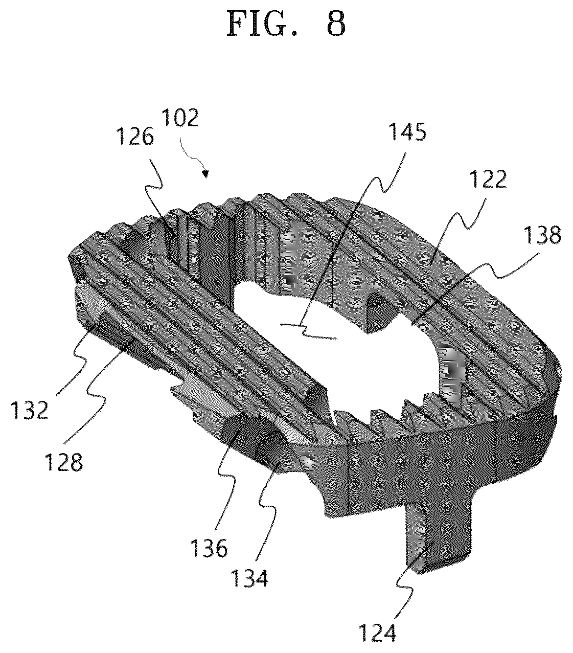 Patent US12318305 Figure 8 – Height-adjustable intervertebral fusion cage