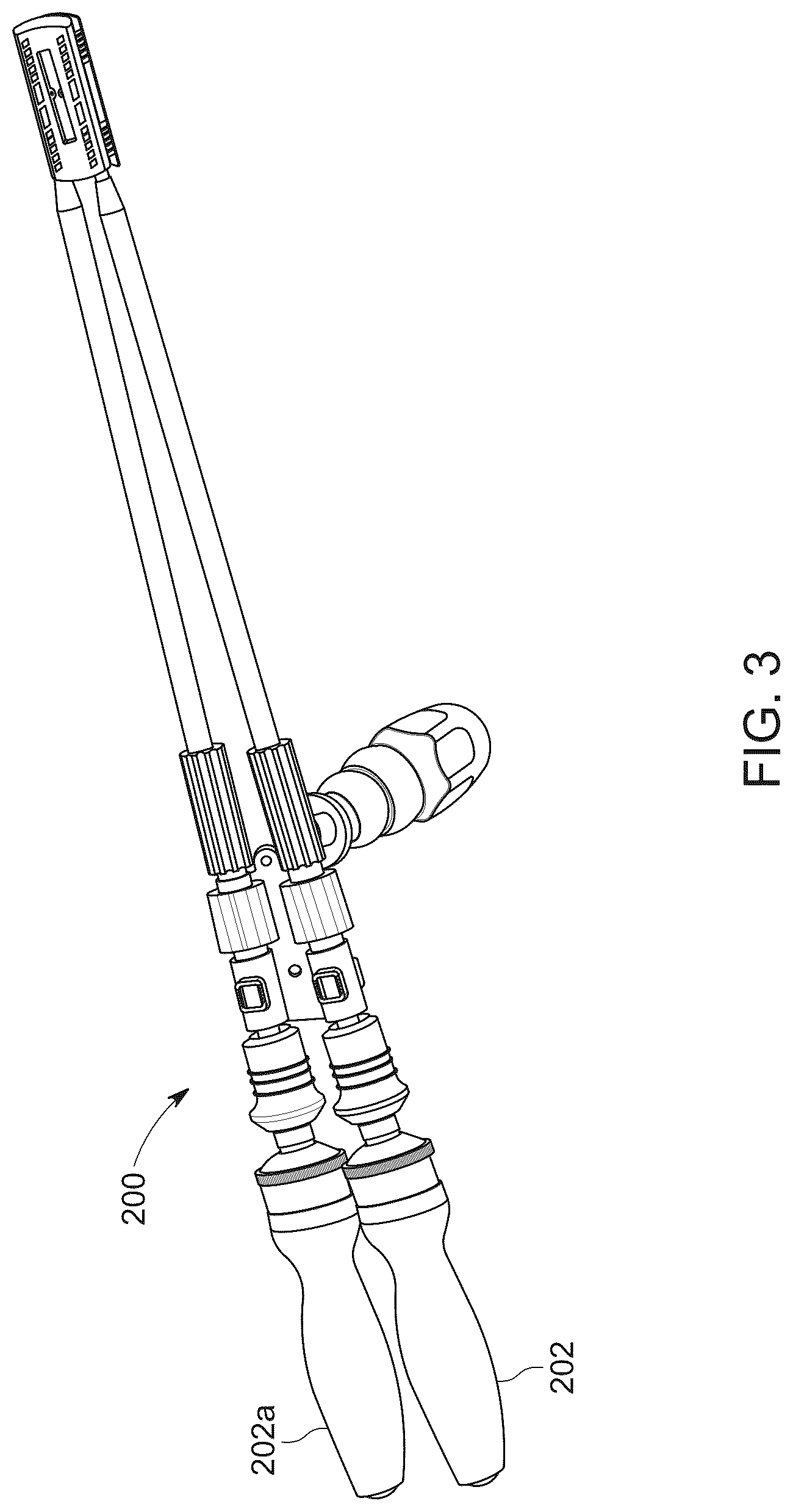 Patent US12318312 Figure 3 – Surgical instrument for operating spinal implant system with dual axis adjustability and method of operating same