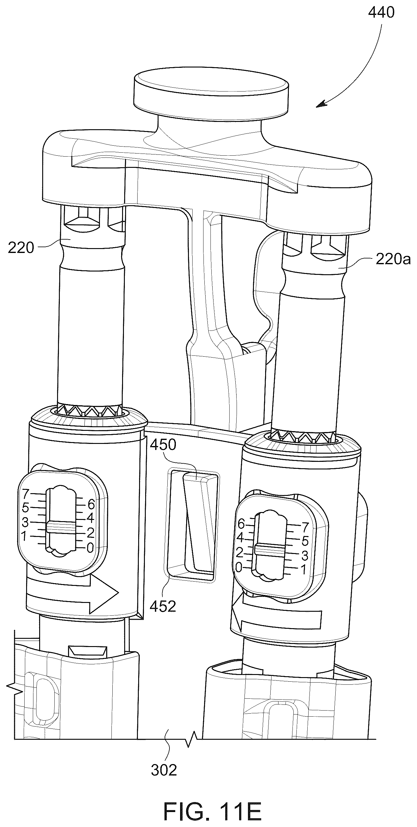 Patent US12318312 Figure 16 – Surgical instrument for operating spinal implant system with dual axis adjustability and method of operating same