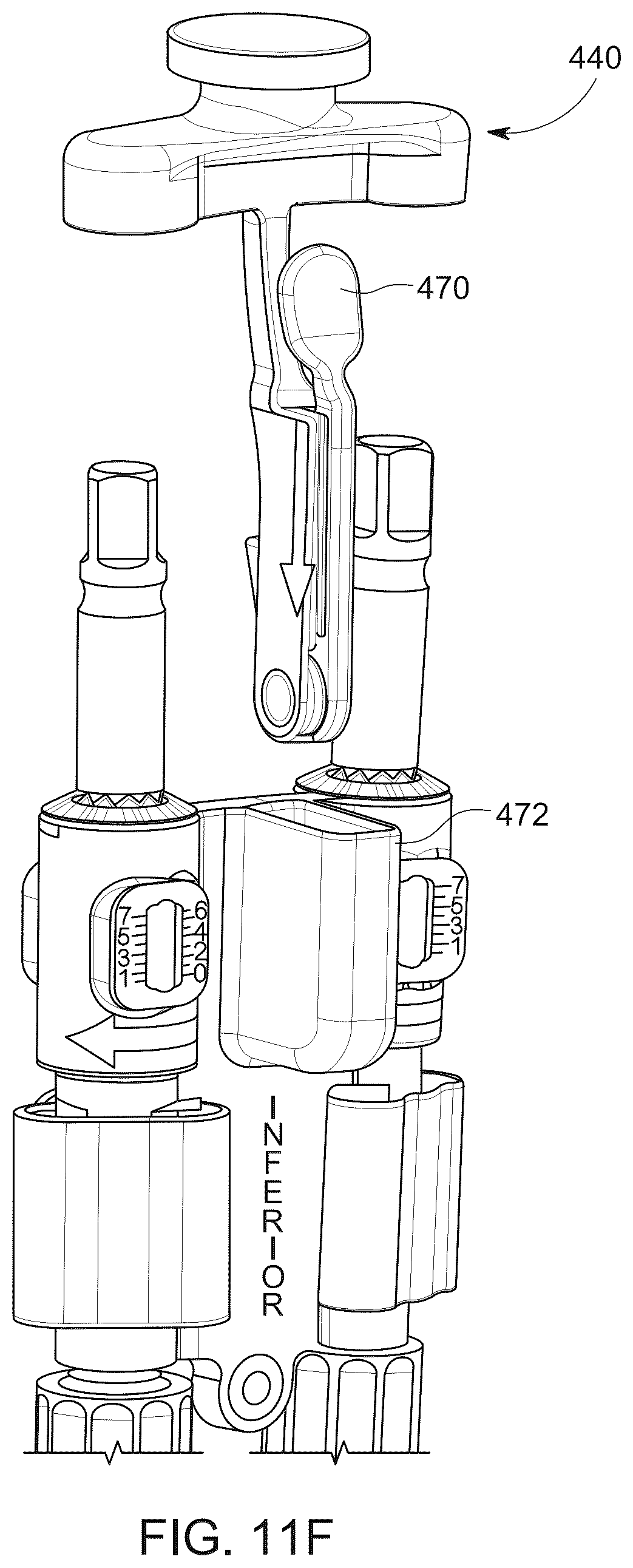 Patent US12318312 Figure 17 – Surgical instrument for operating spinal implant system with dual axis adjustability and method of operating same
