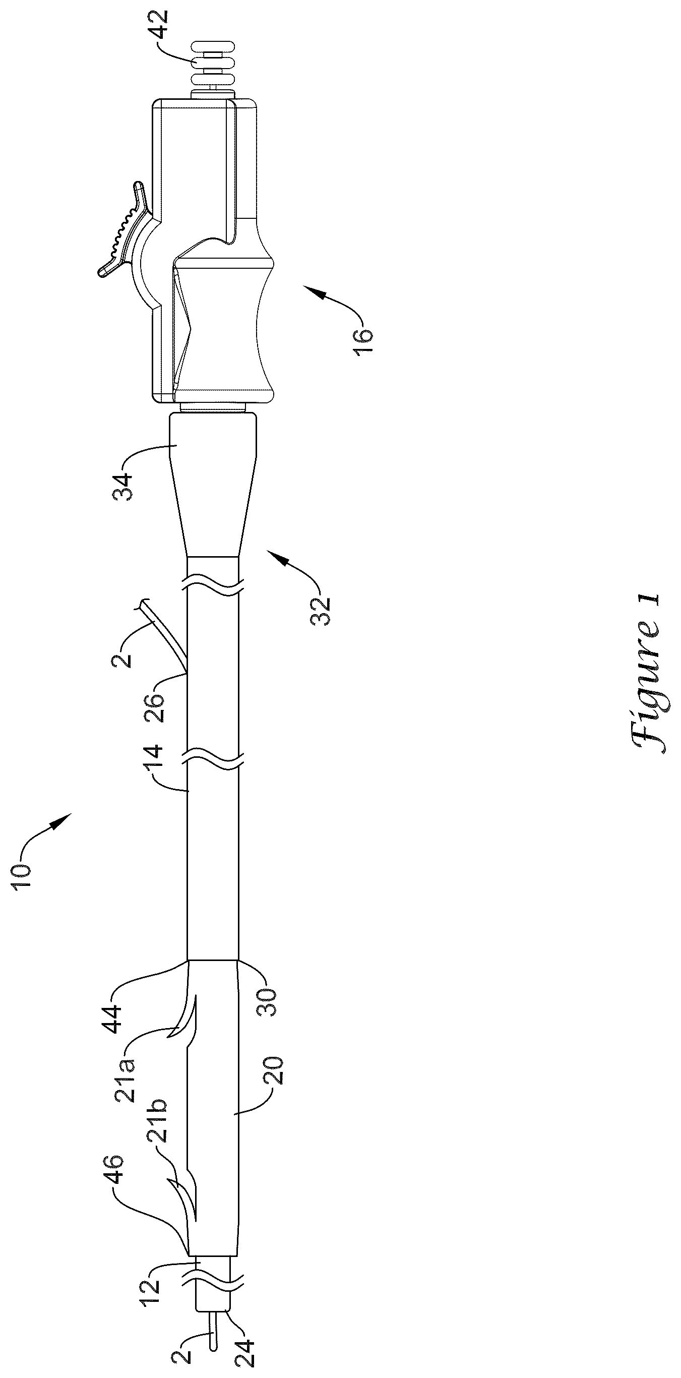 Patent US12318317 Figure 1 – Stent delivery system having retention structure