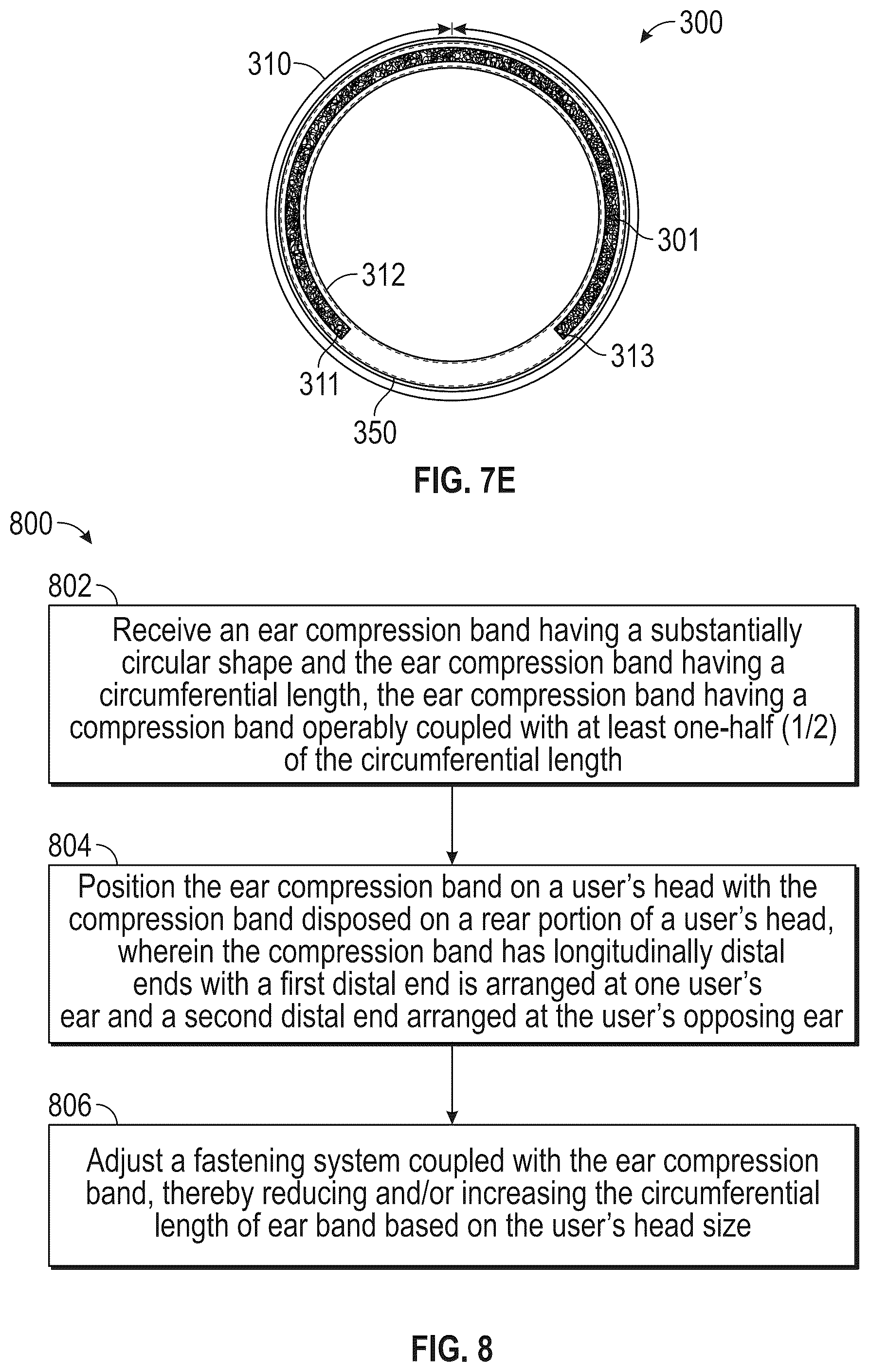 Patent US12318319 Figure 5 – Compression band for mittens and ears