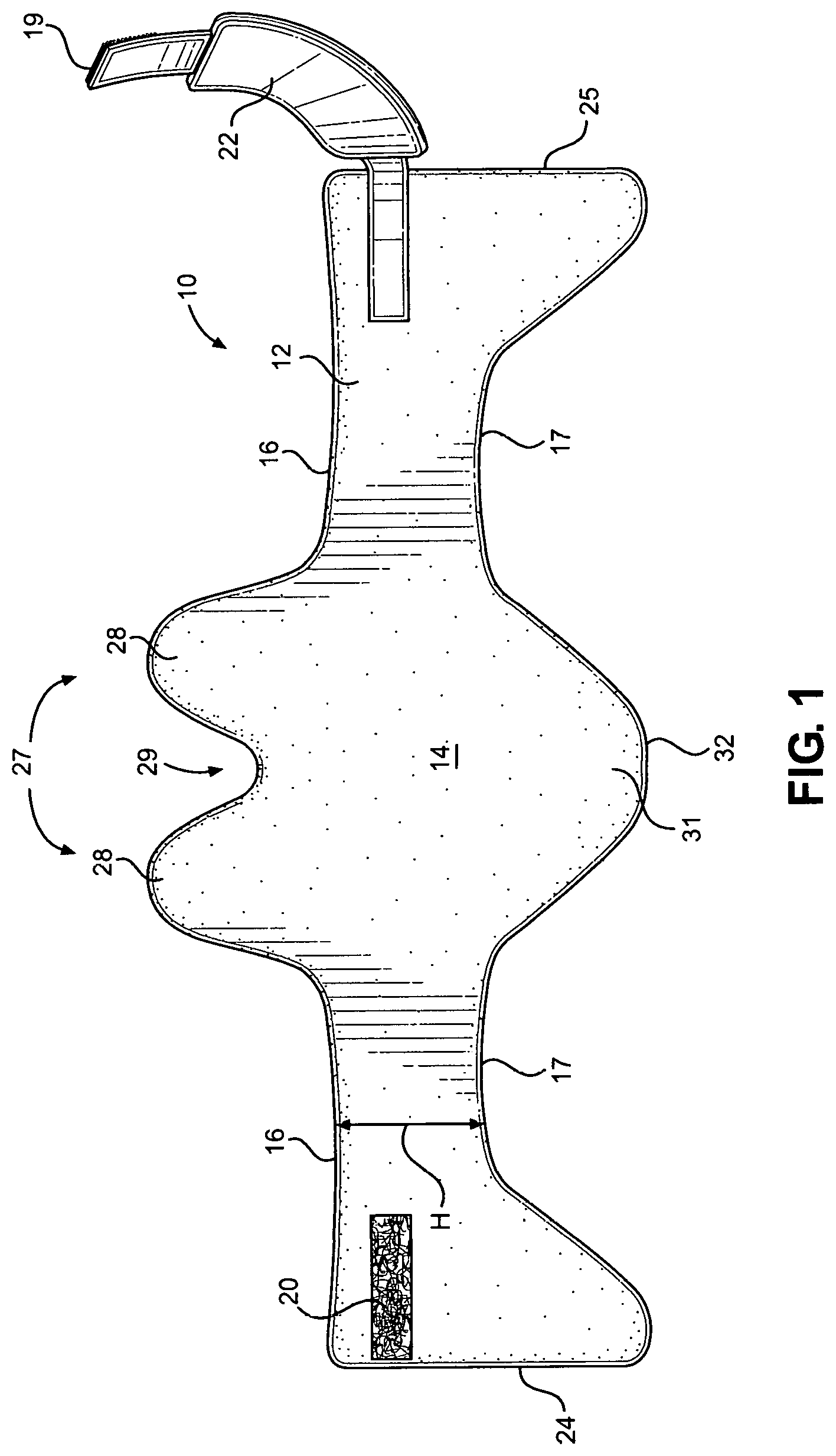 Patent US12318321 Figure 1 – Semi rigid cervical collar