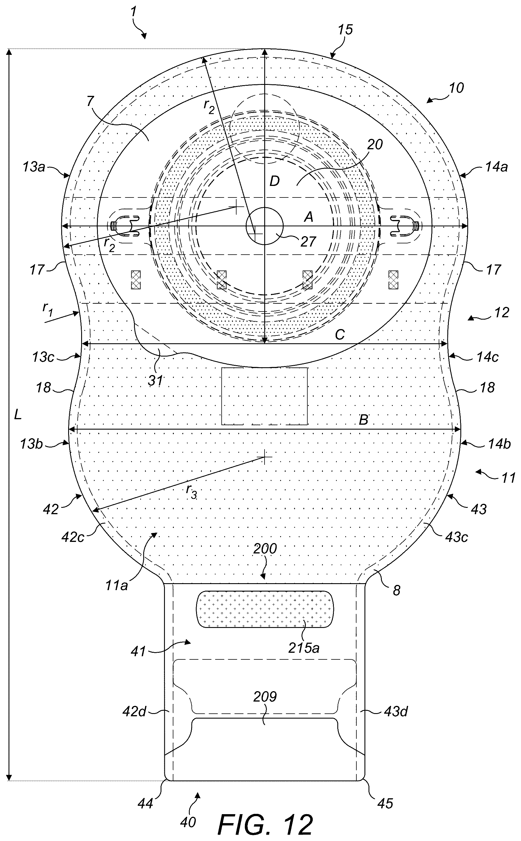 Patent US12318324 Figure 14 – Ostomy appliance