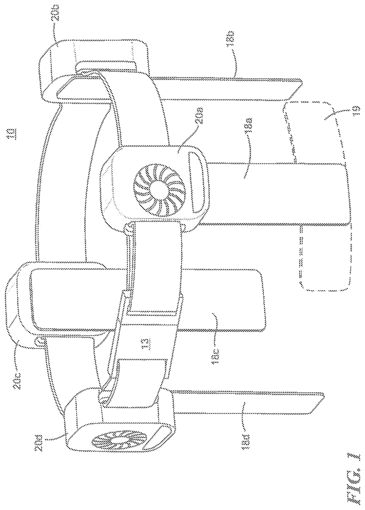 Patent US12318326 Figure 1 – Cooling system and method for a prosthetic socket