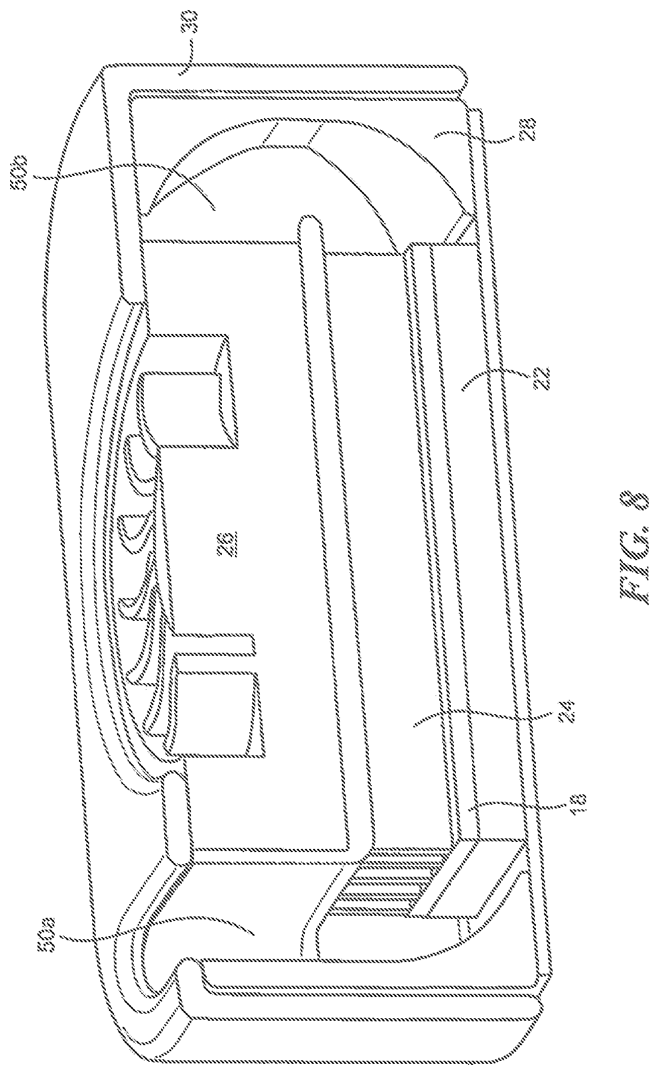 Patent US12318326 Figure 7 – Cooling system and method for a prosthetic socket