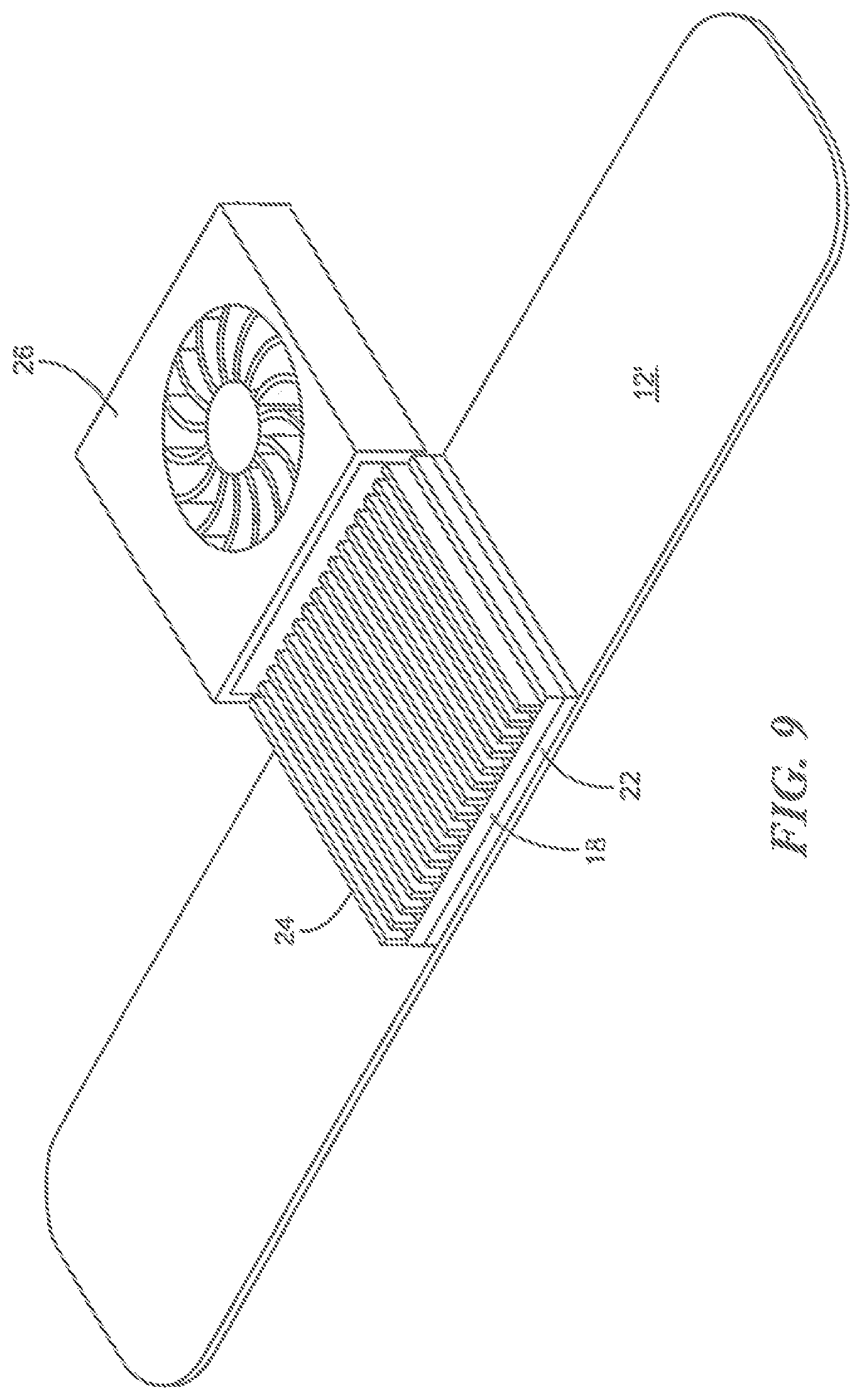 Patent US12318326 Figure 8 – Cooling system and method for a prosthetic socket