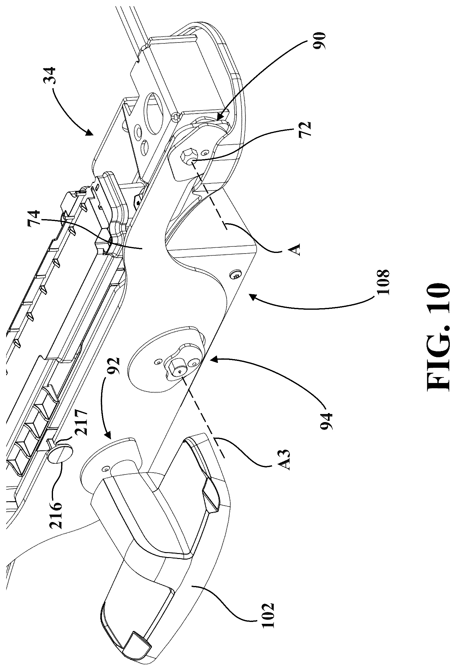 Patent US12318337 Figure 14 – Patient transport apparatus with electro-mechanical braking system