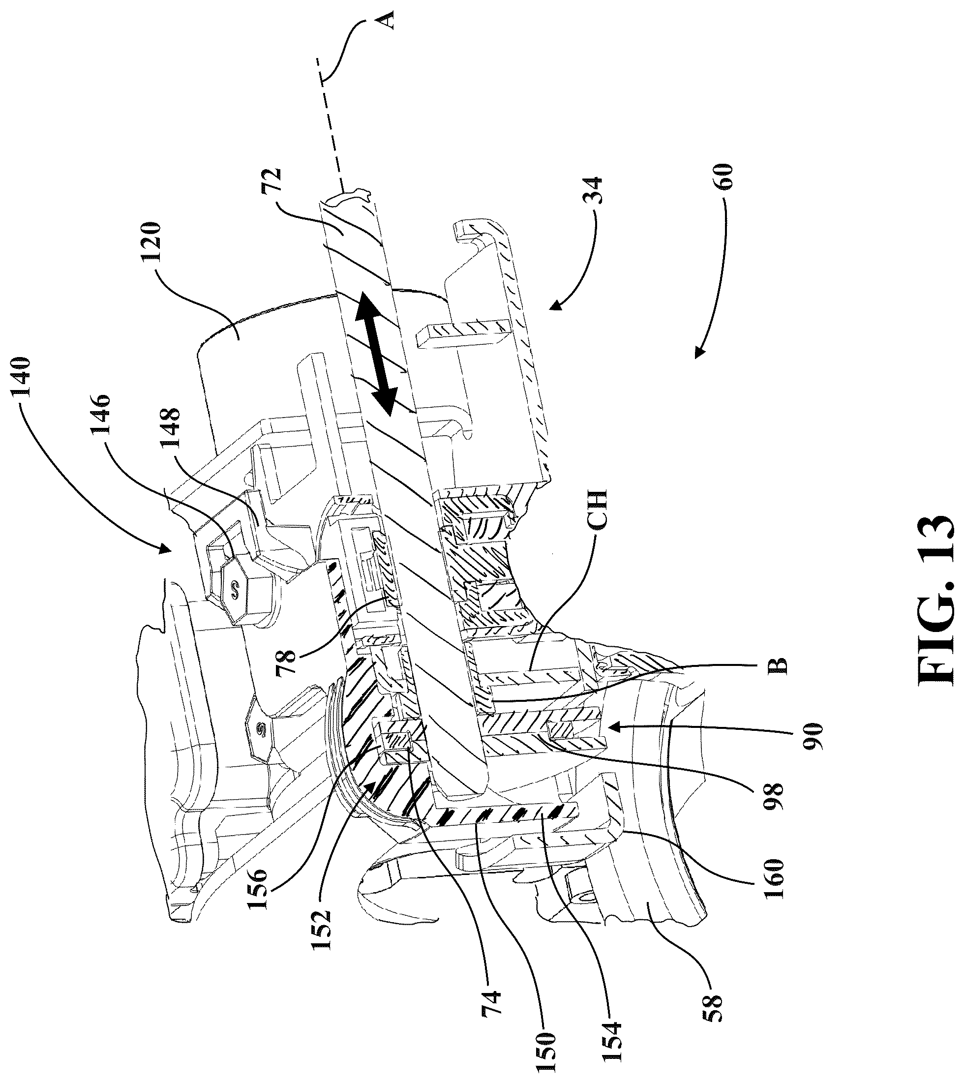 Patent US12318337 Figure 19 – Patient transport apparatus with electro-mechanical braking system