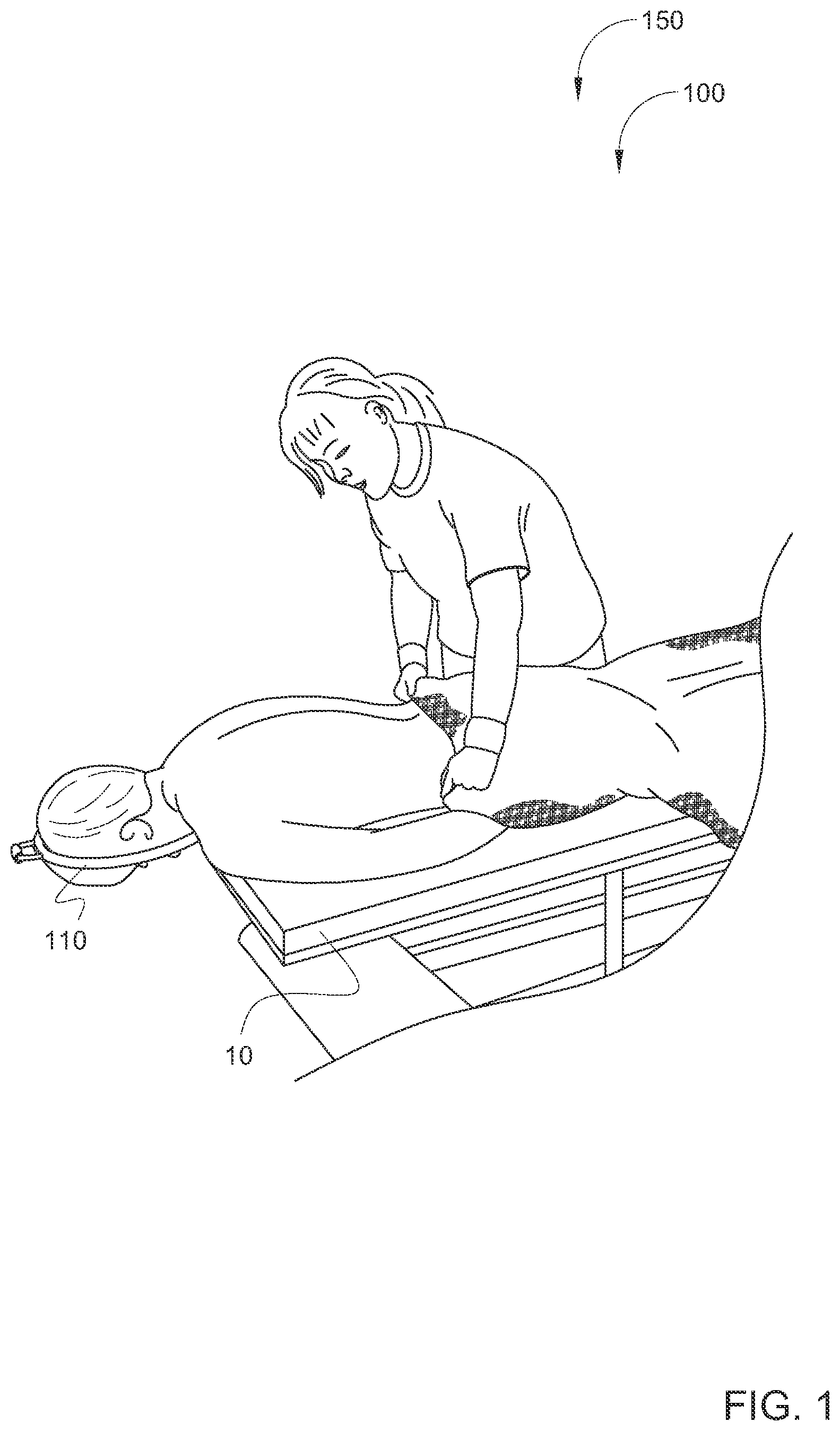 Patent US12318351 Figure 1 – Face cradle system