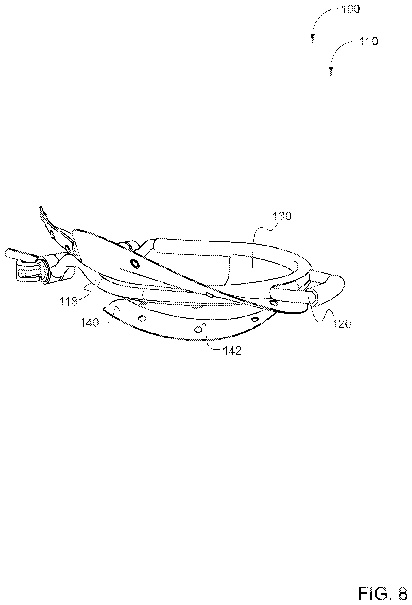 Patent US12318351 Figure 8 – Face cradle system
