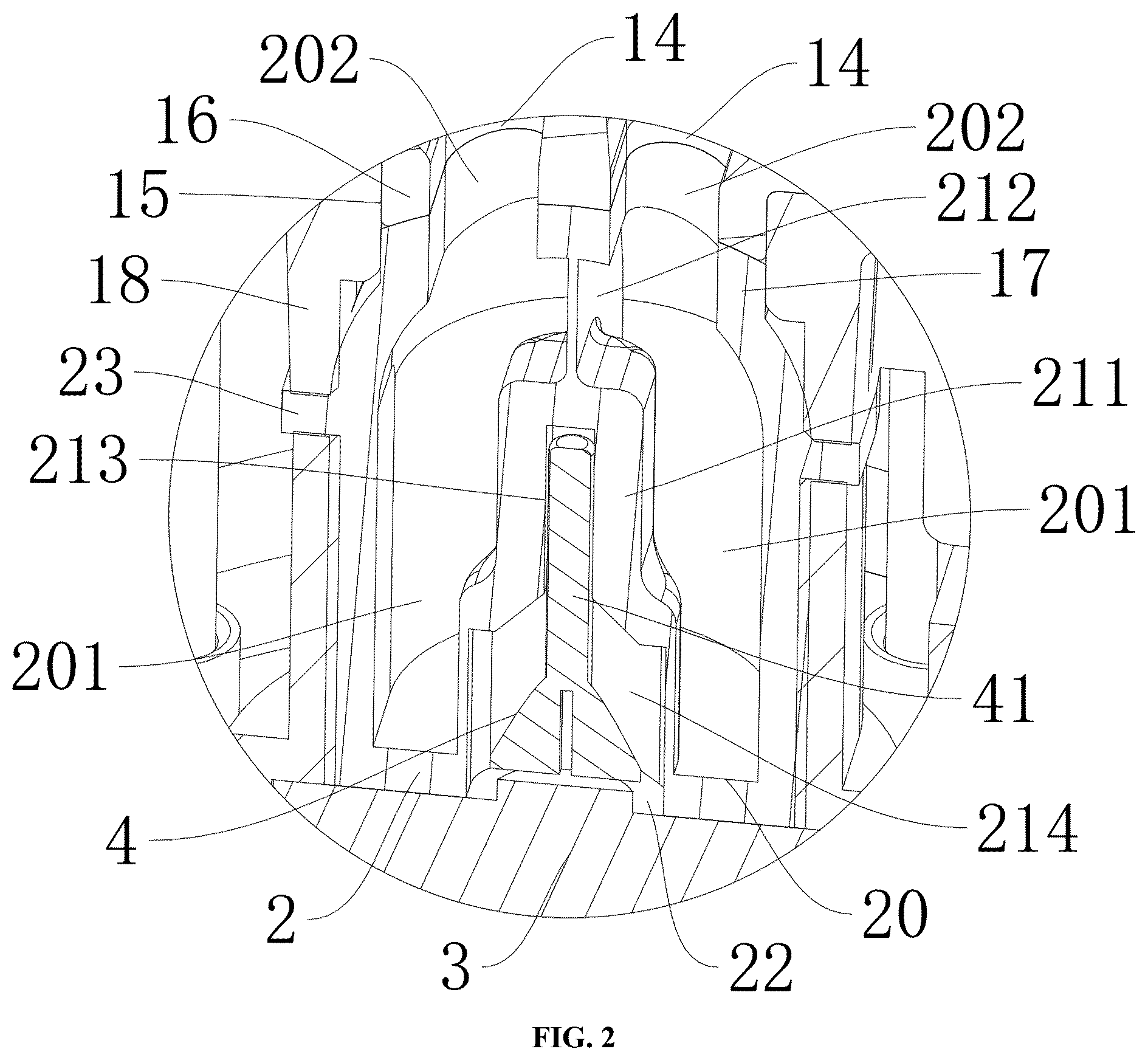 Patent US12318352 Figure 2 – Massager