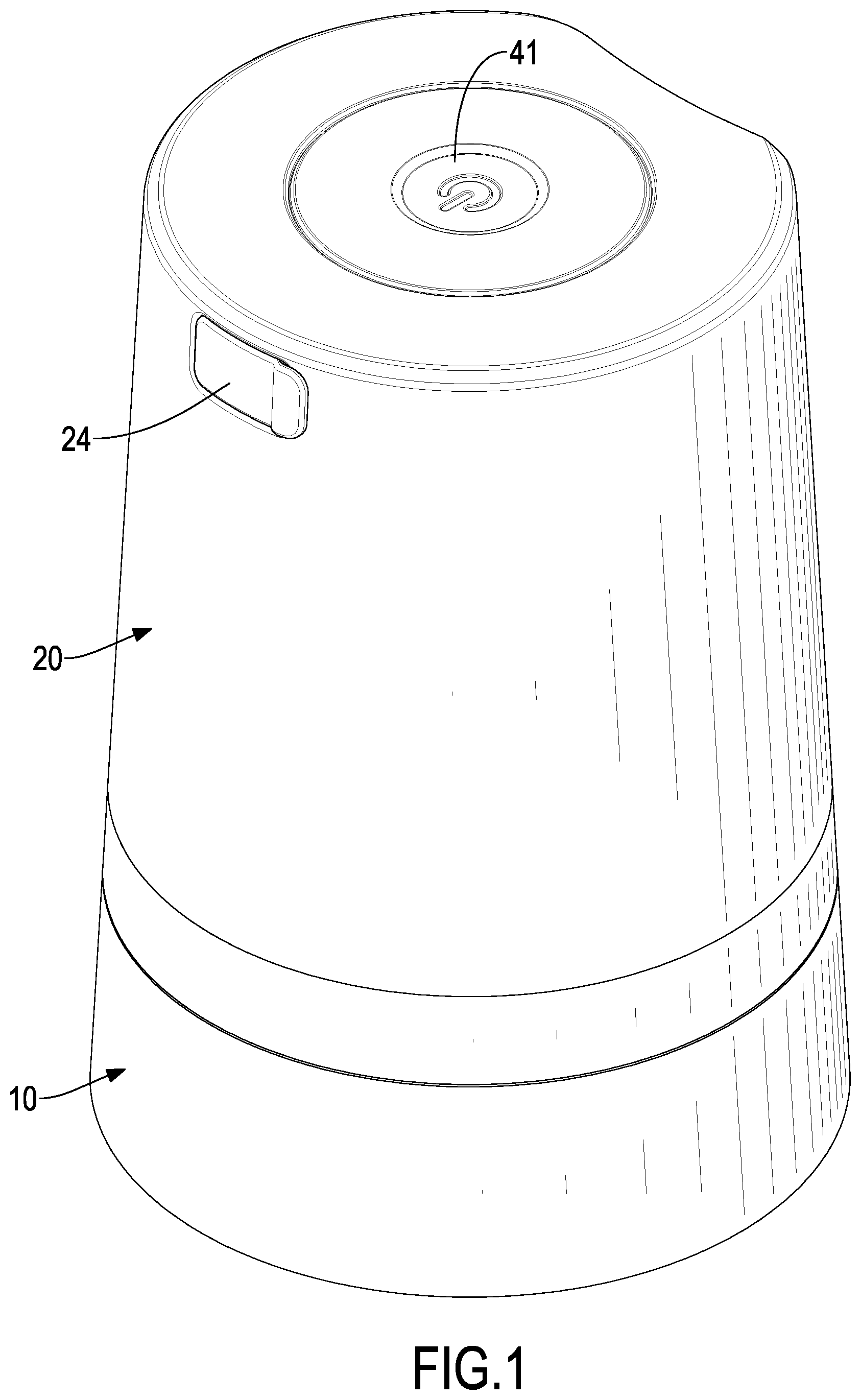 Patent US12318354 Figure 1 – Electric medicine grinder