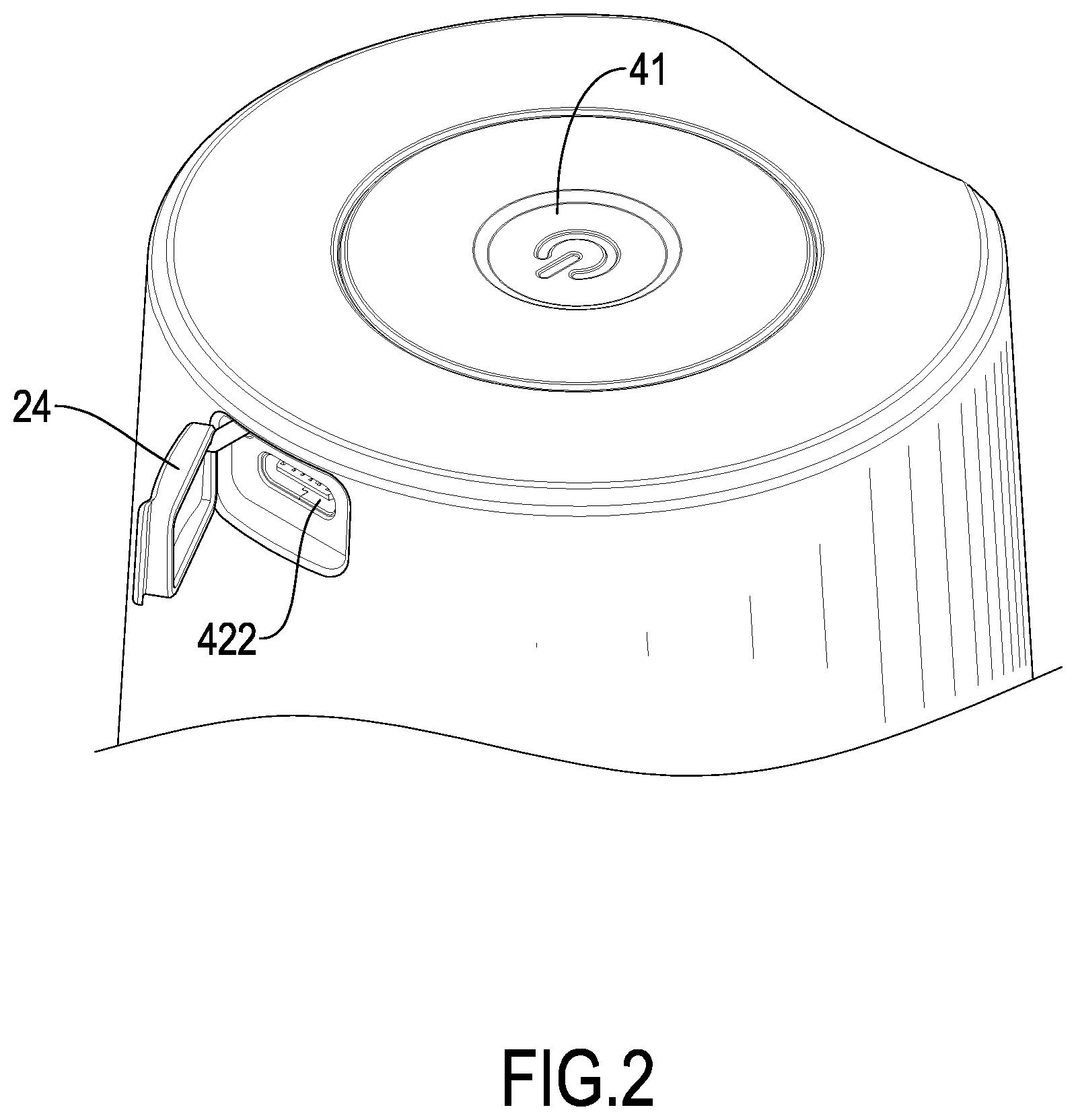 Patent US12318354 Figure 2 – Electric medicine grinder