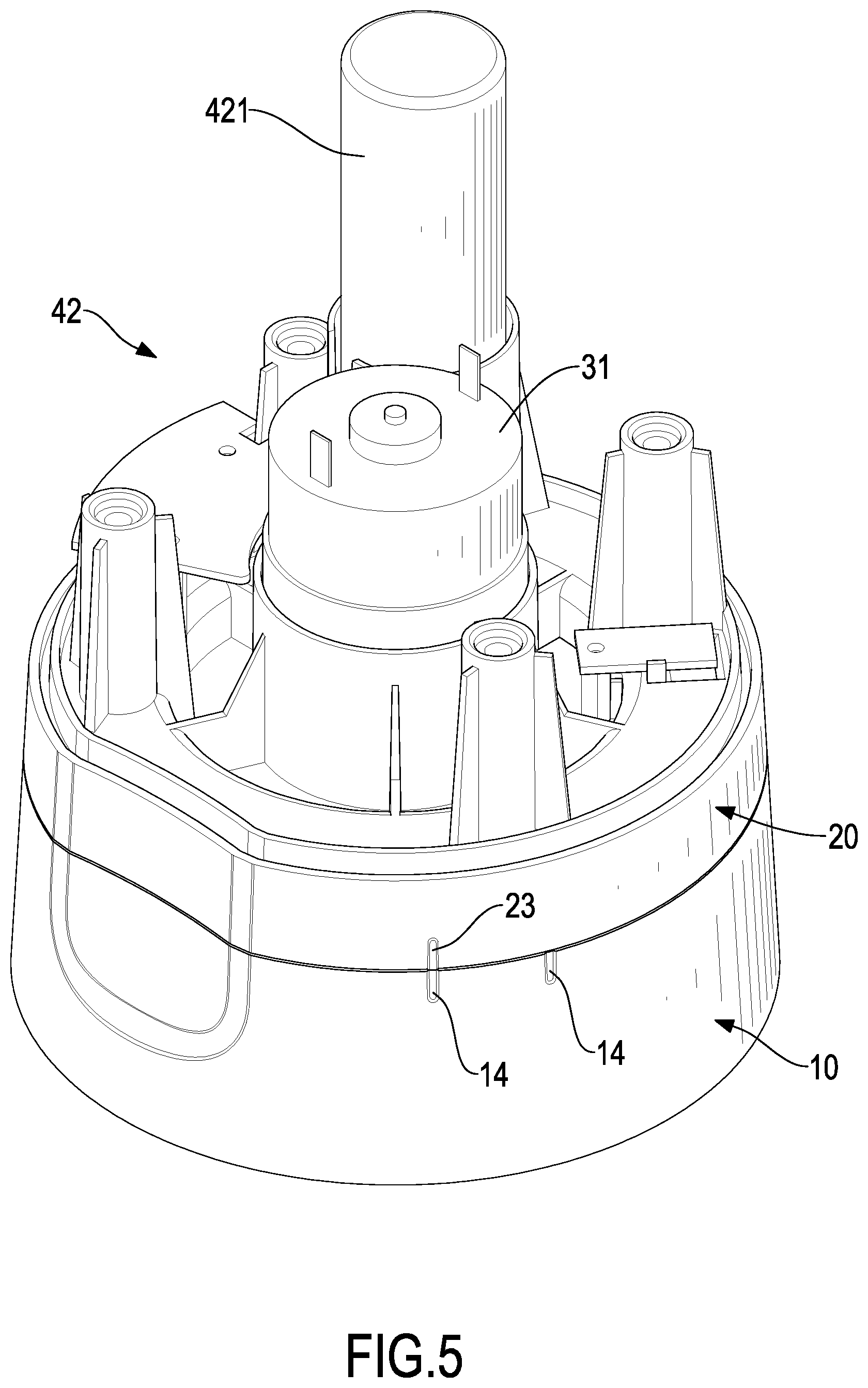 Patent US12318354 Figure 5 – Electric medicine grinder