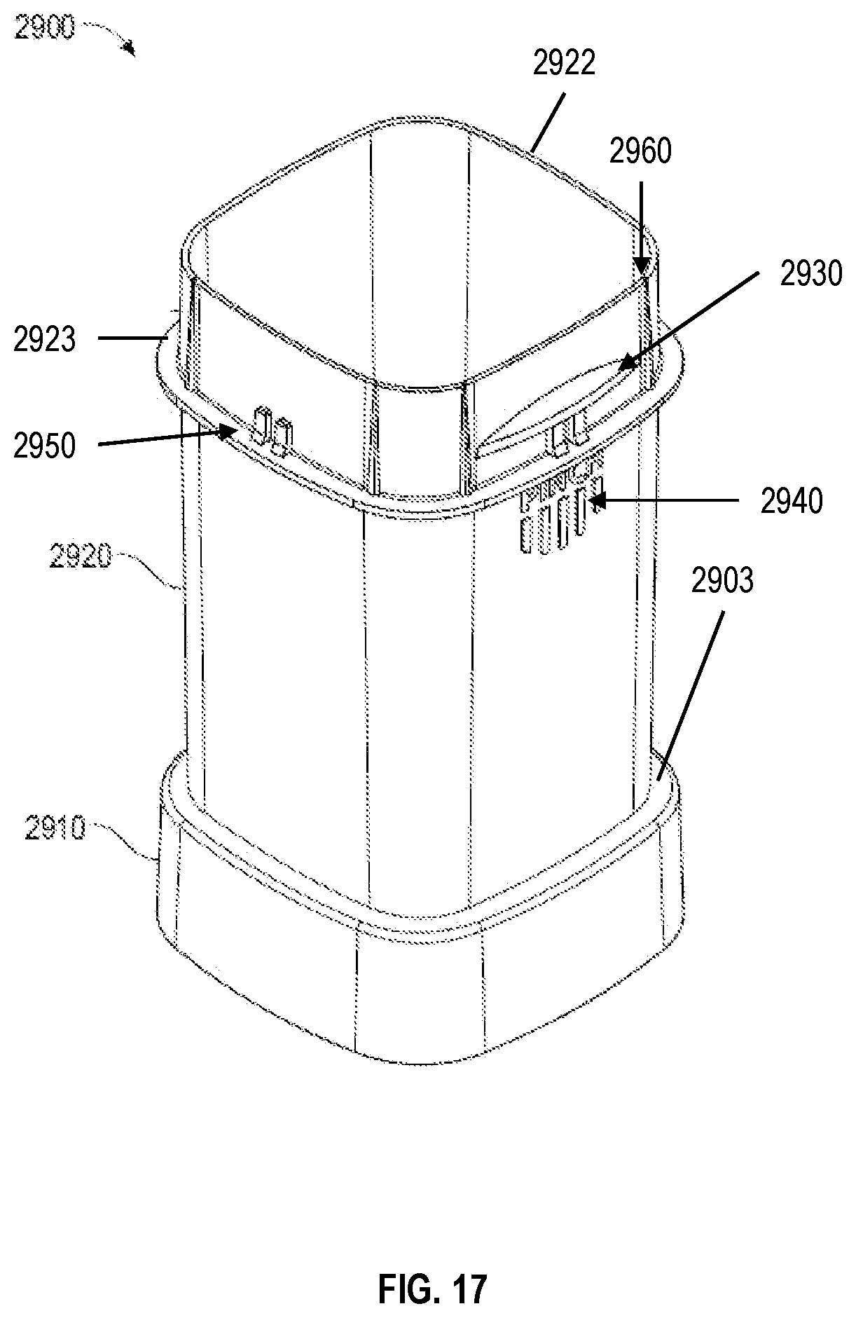 Patent US12318355 Figure 17 – Child resistant and airtight container