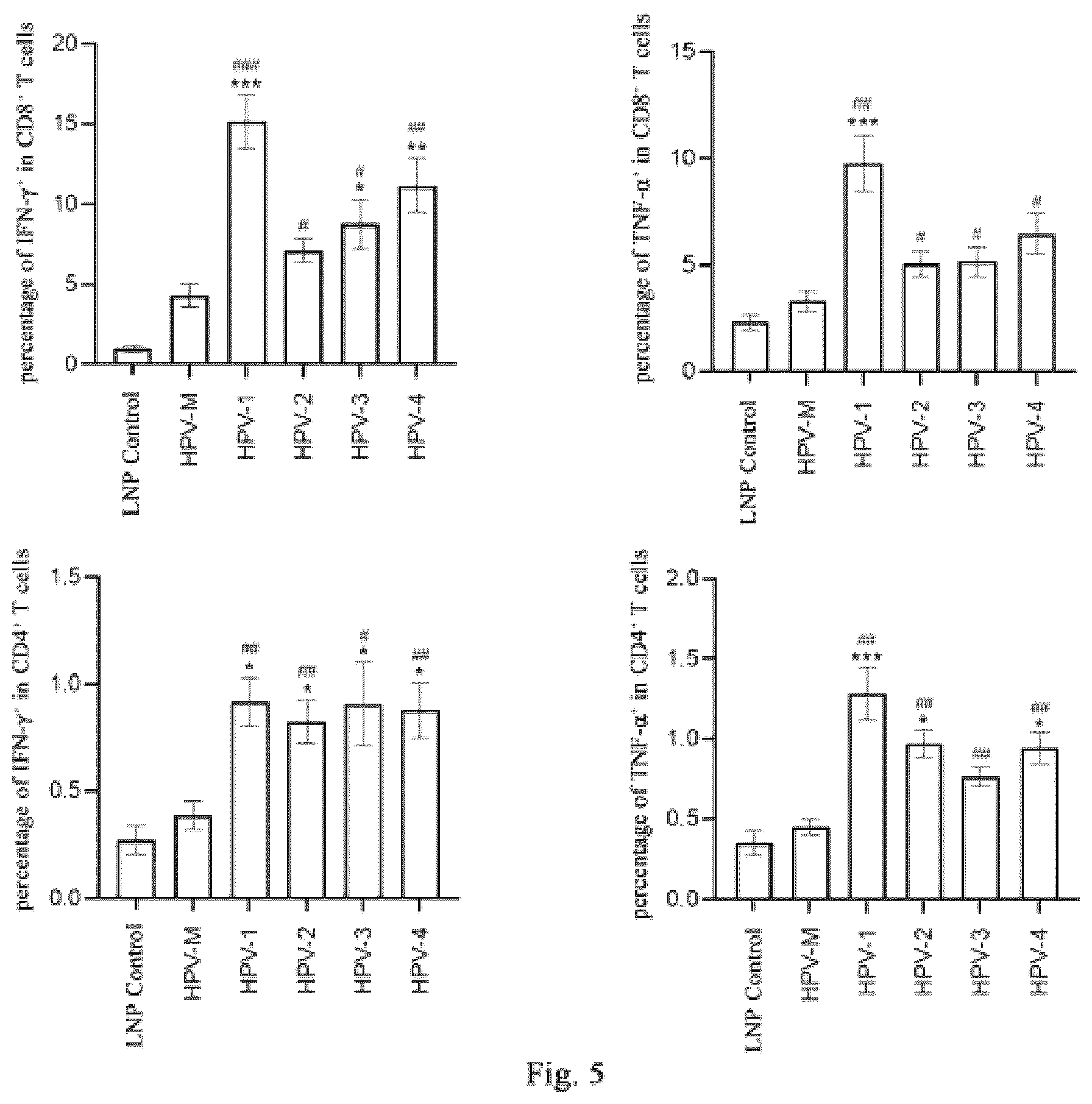Patent US12318441 Figure 8 – Polynucleotide molecules used for the prevention or treatment of HPV infection related diseases