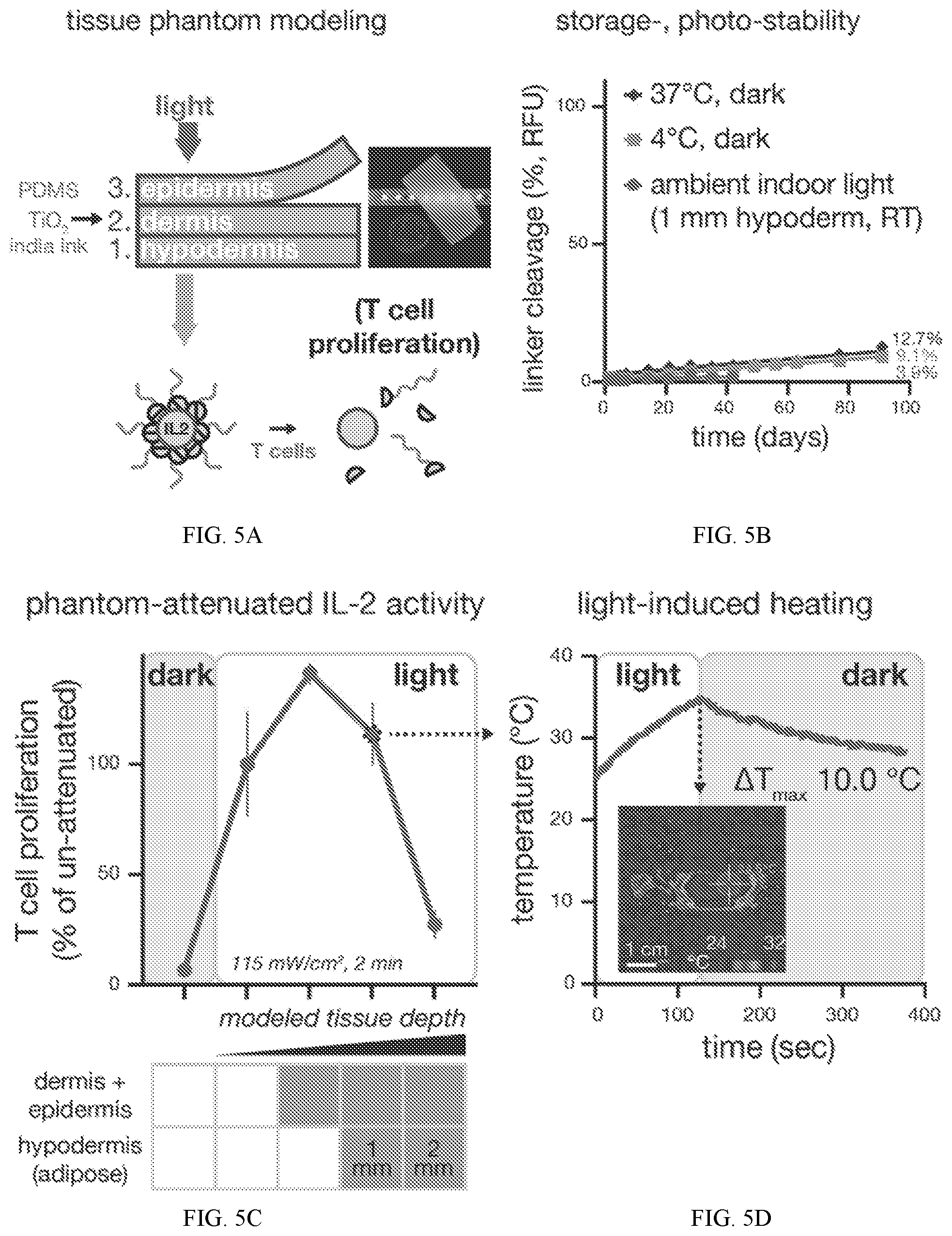 Patent US12318450 Figure 7 – Photolysis to unlock caged protein therapeutics