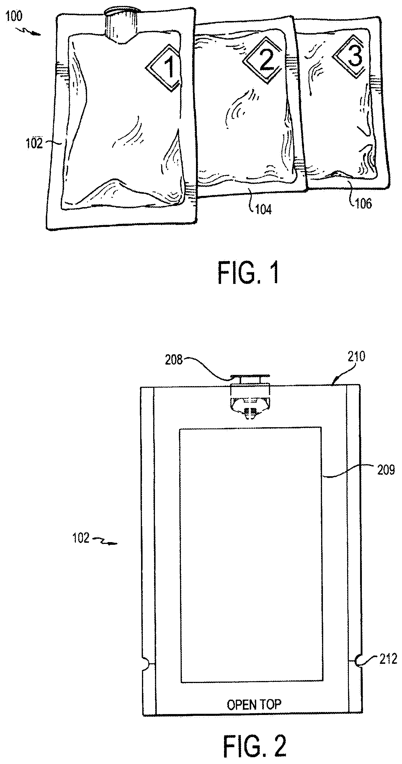 Patent US12318493 — Pouch with breakable seal — Figure 1