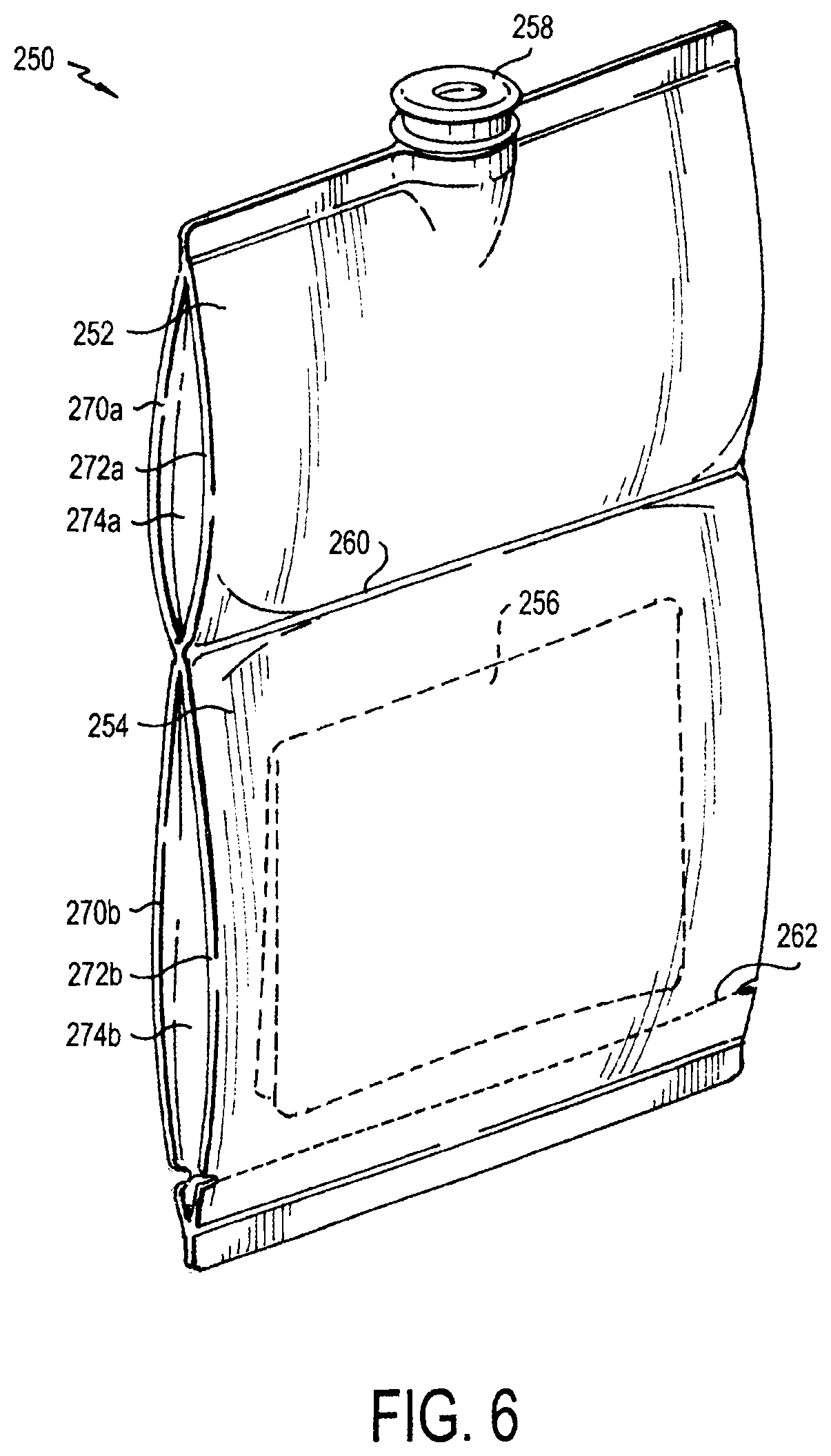 Patent US12318493 Figure 4 – Pouch with breakable seal
