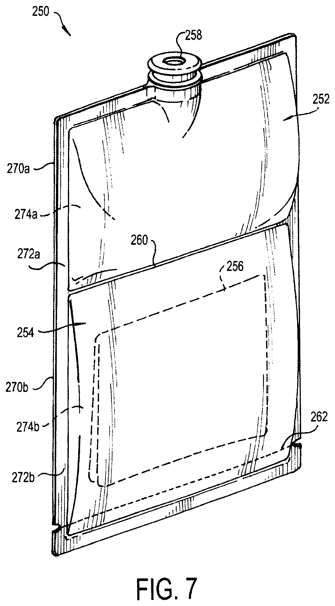 Patent US12318493 Figure 5 – Pouch with breakable seal
