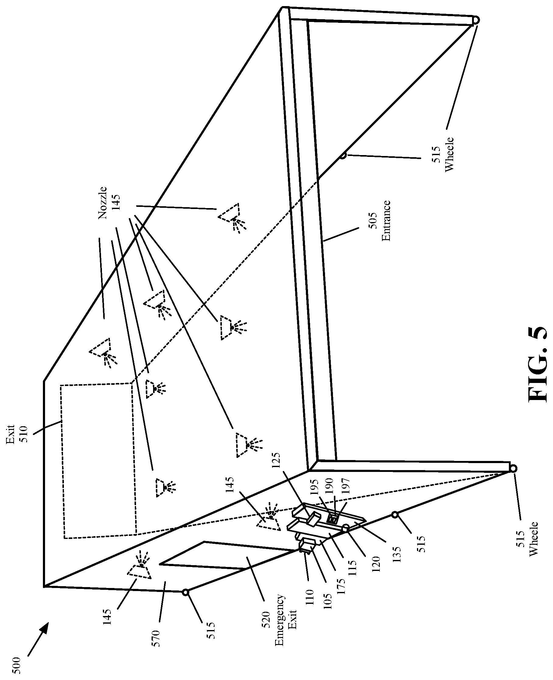 Patent US12318501 Figure 6 – Disinfection chambers and tunnels