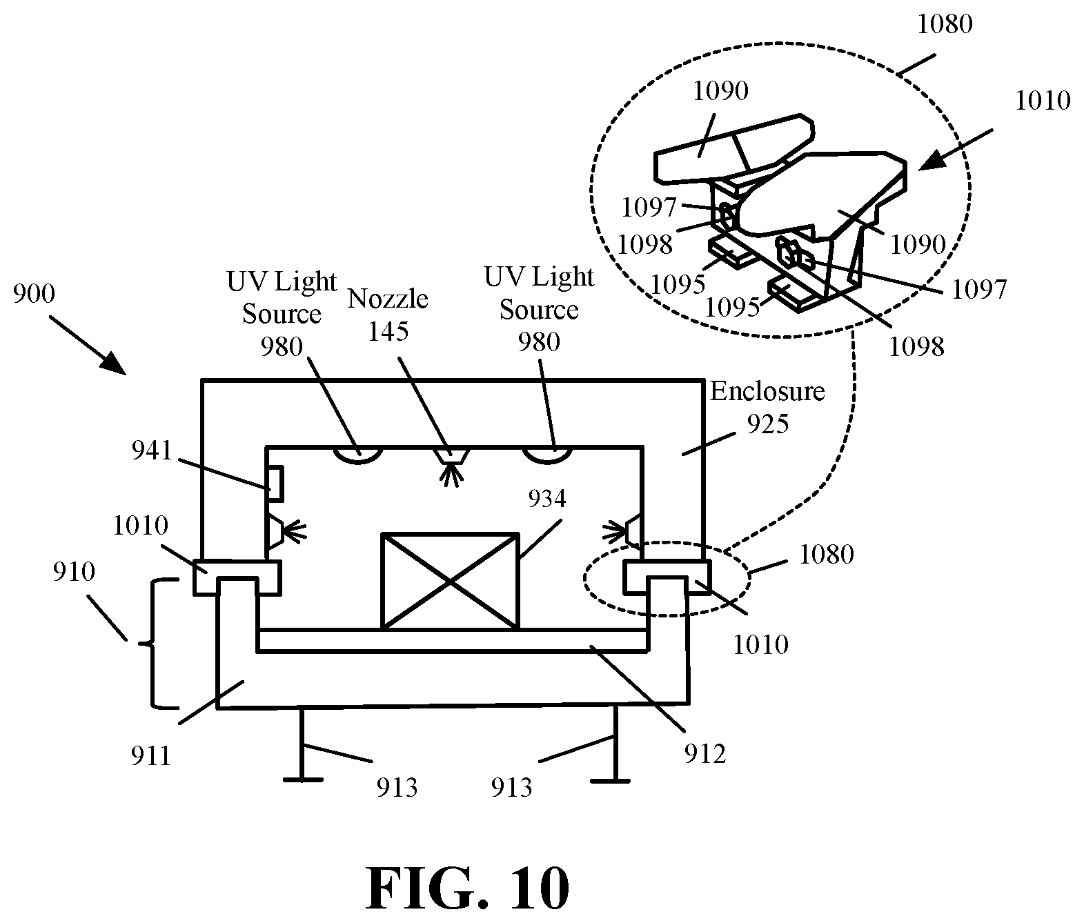 Patent US12318501 Figure 11 – Disinfection chambers and tunnels