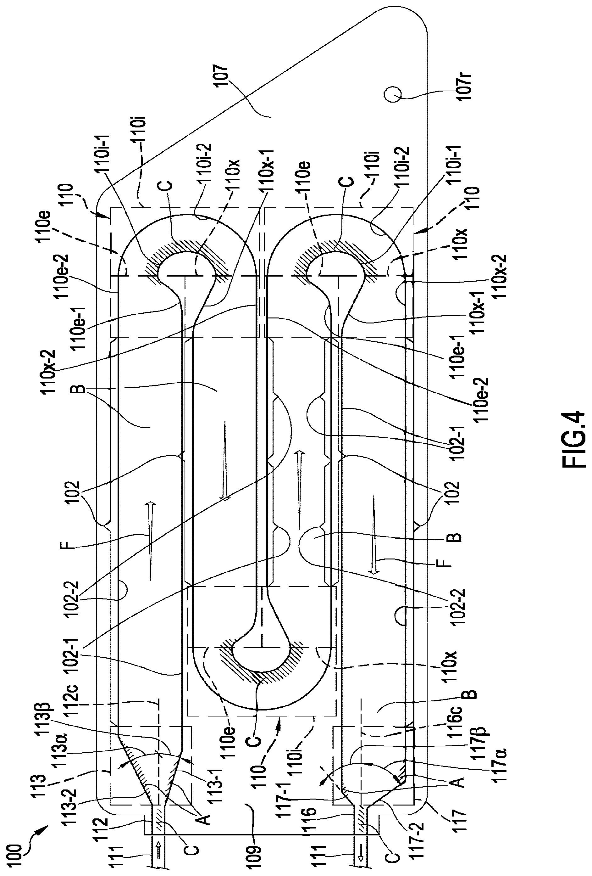 Patent US12318520 Figure 4 – Container for fluids and apparatus for temperature control, e.g. warming, of medical fluids