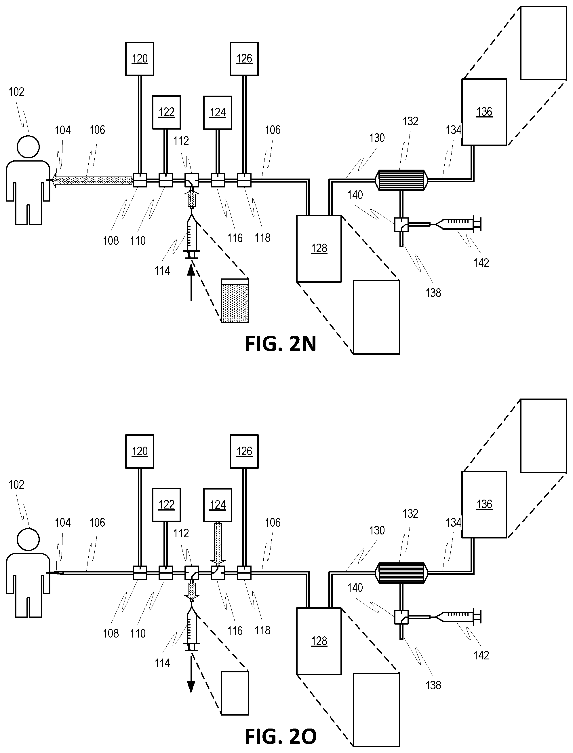 Patent US12318526 Figure 8 – Syringe-based manual extracorporeal blood treatment systems and methods employing batch processing