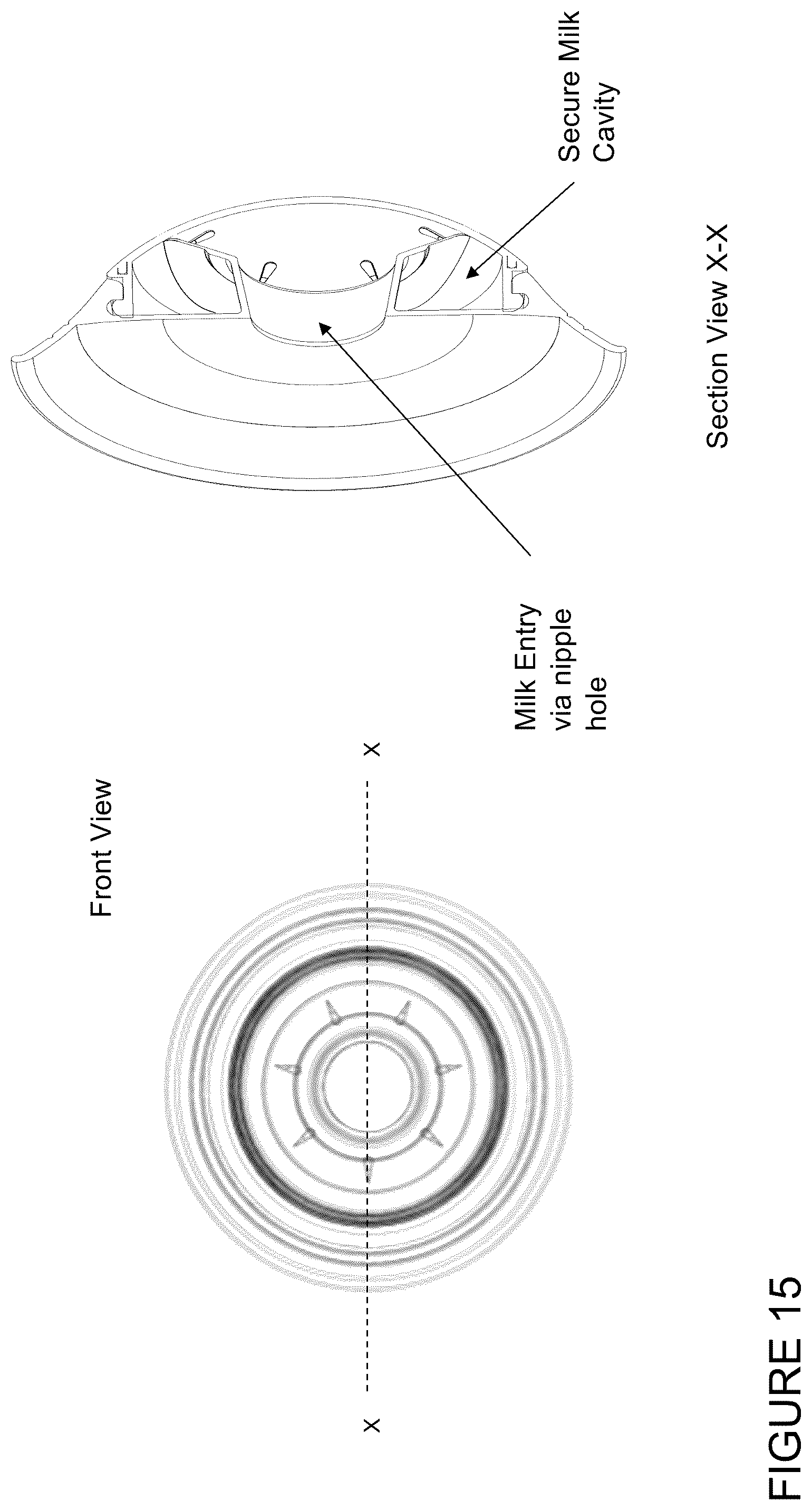 Patent US12318531 Figure 15 – Passive milk collection vessel