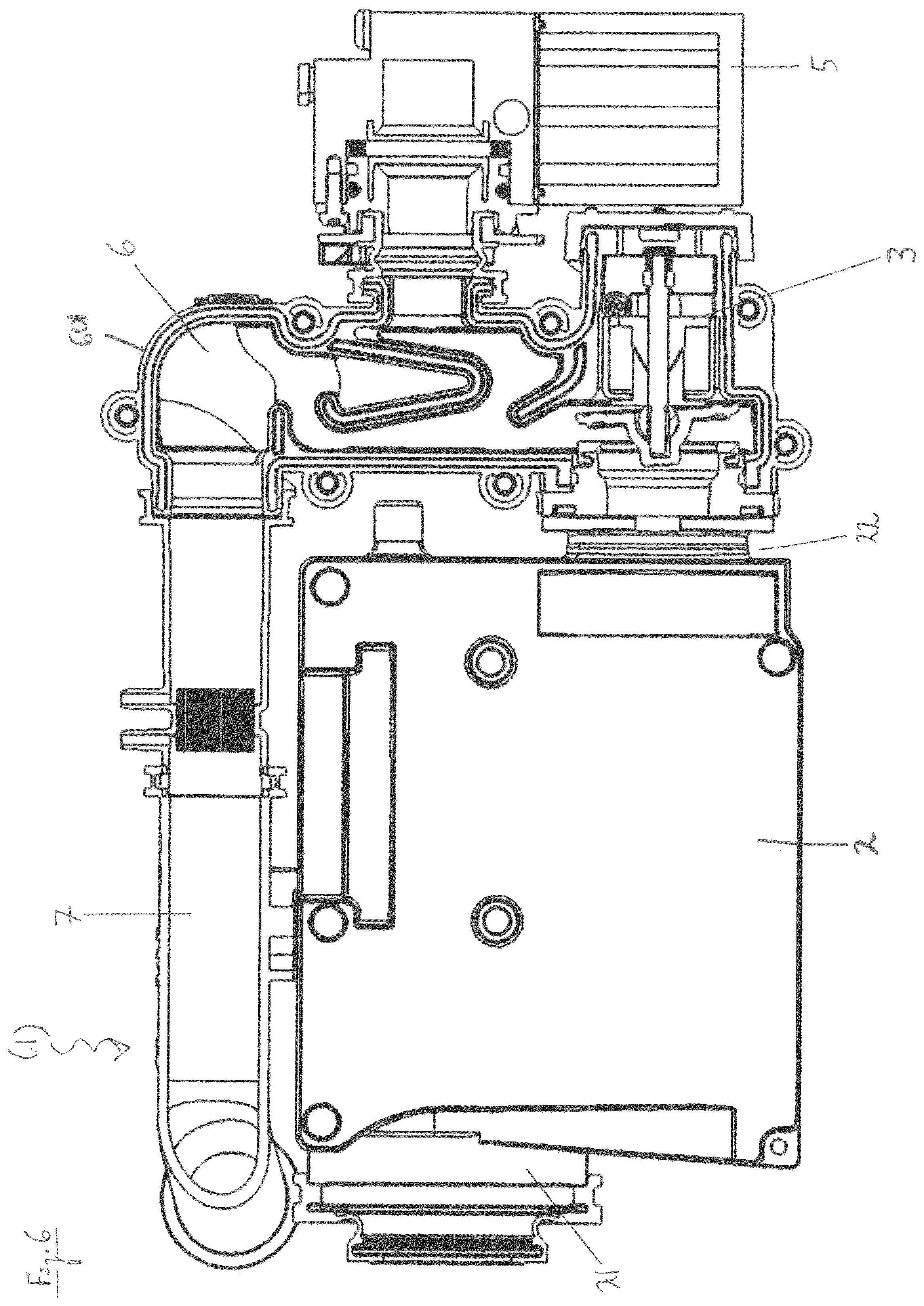 Patent US12318546 Figure 5 – Respirator with a mixing chamber, and mixing chamber for a respirator