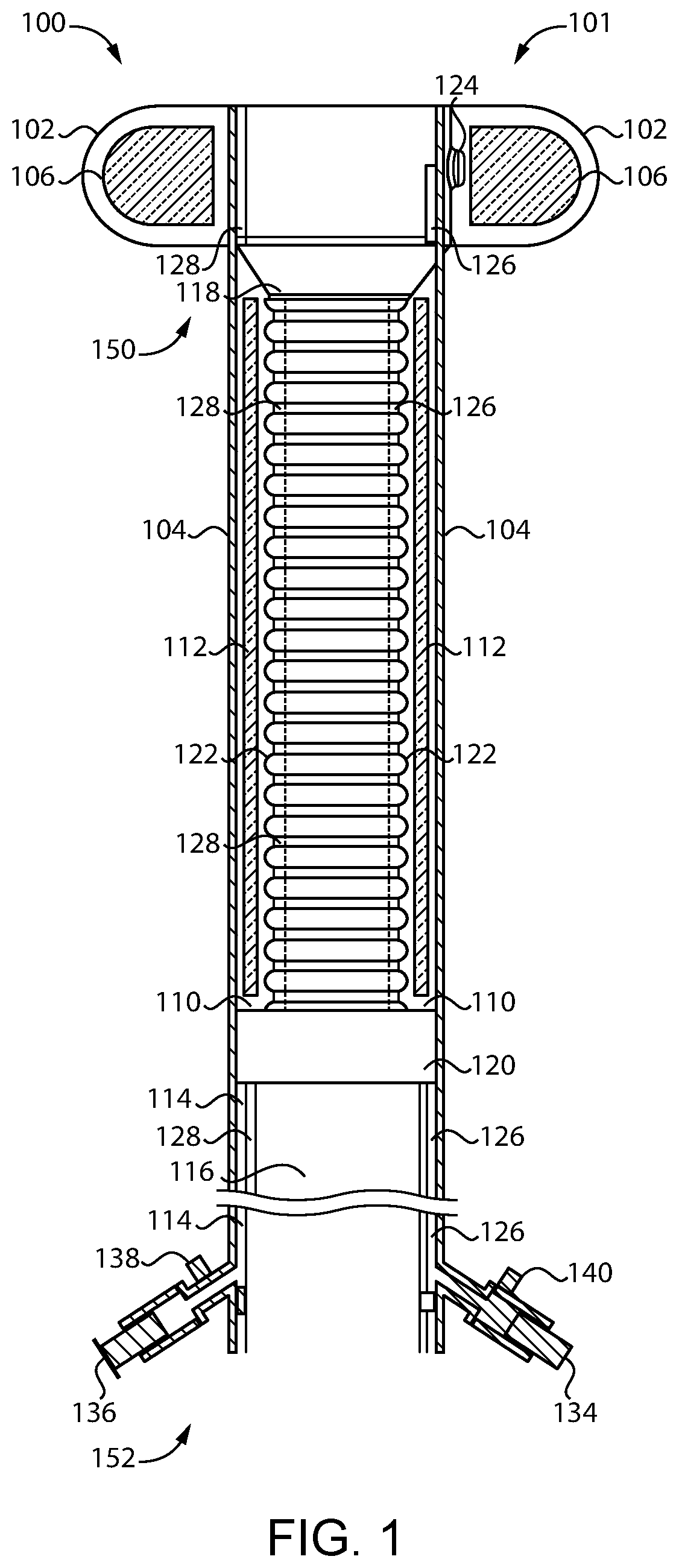 Patent US12318553 Figure 1 – Non-collapsible catheter tube