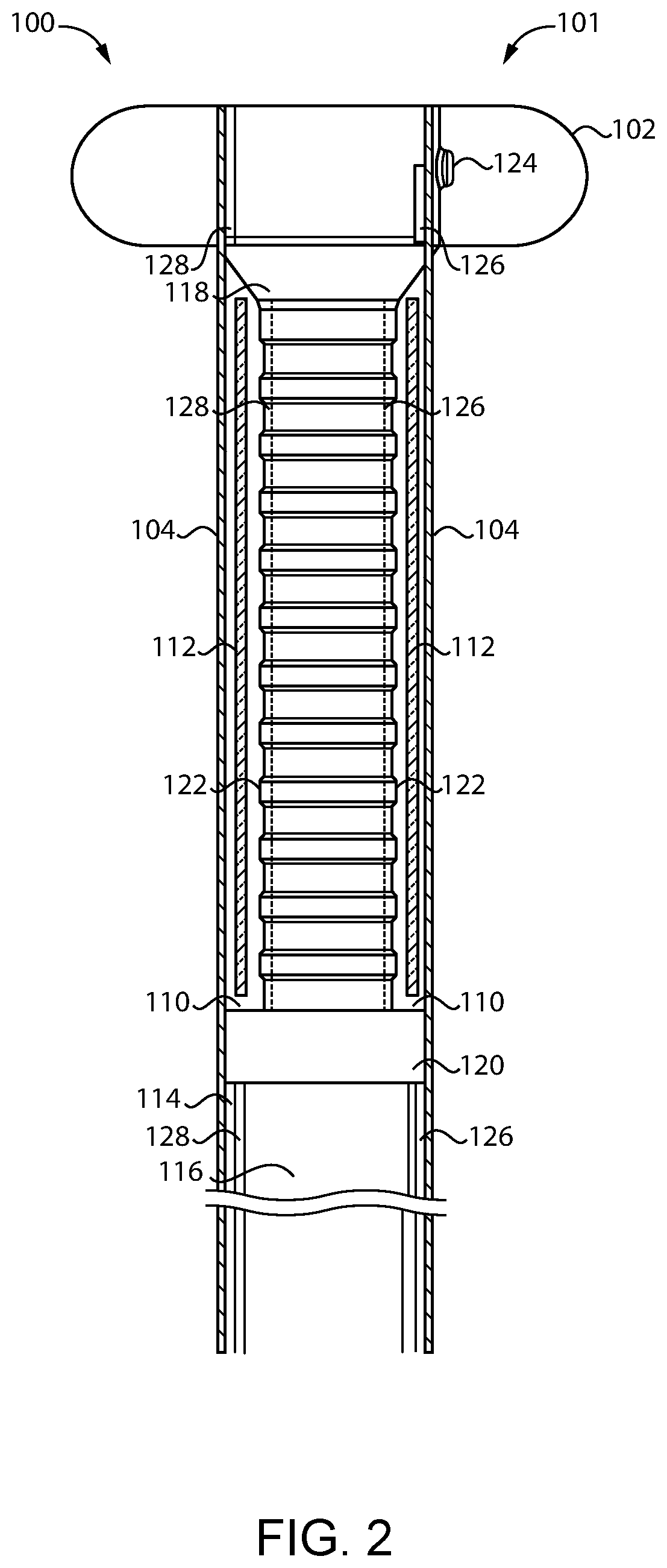 Patent US12318553 Figure 2 – Non-collapsible catheter tube