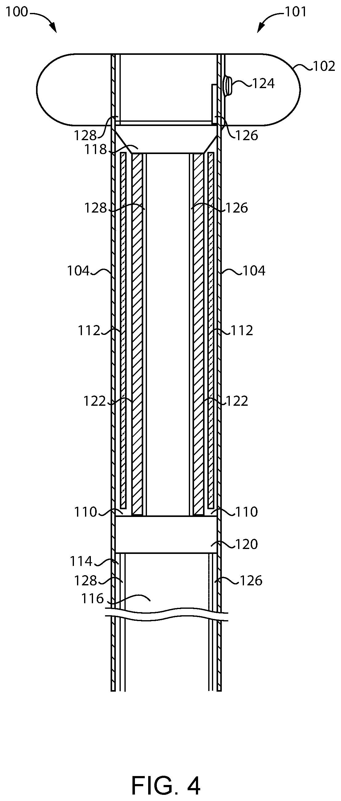 Patent US12318553 Figure 4 – Non-collapsible catheter tube