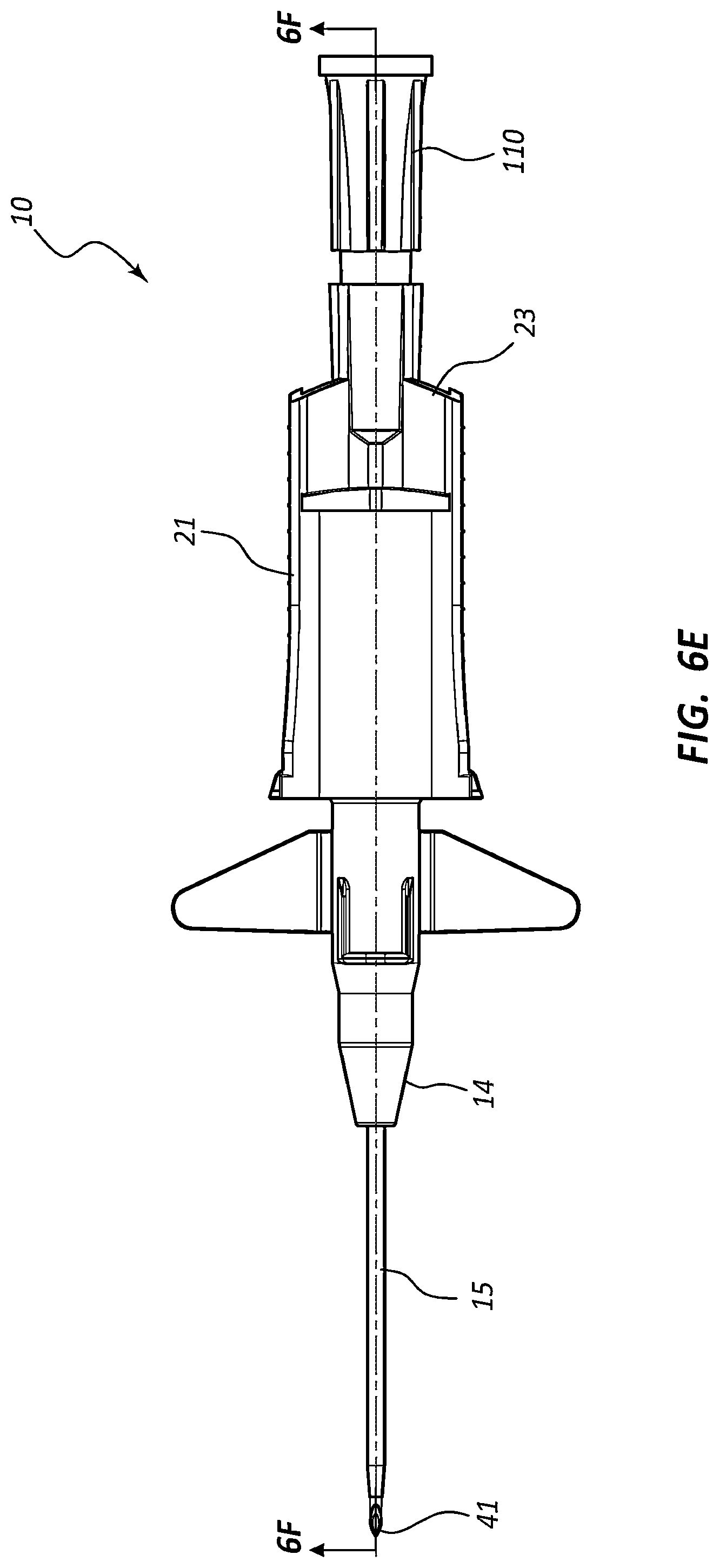Patent US12318559 Figure 10 – Ported IV catheter having external needle shield and internal blood control septum