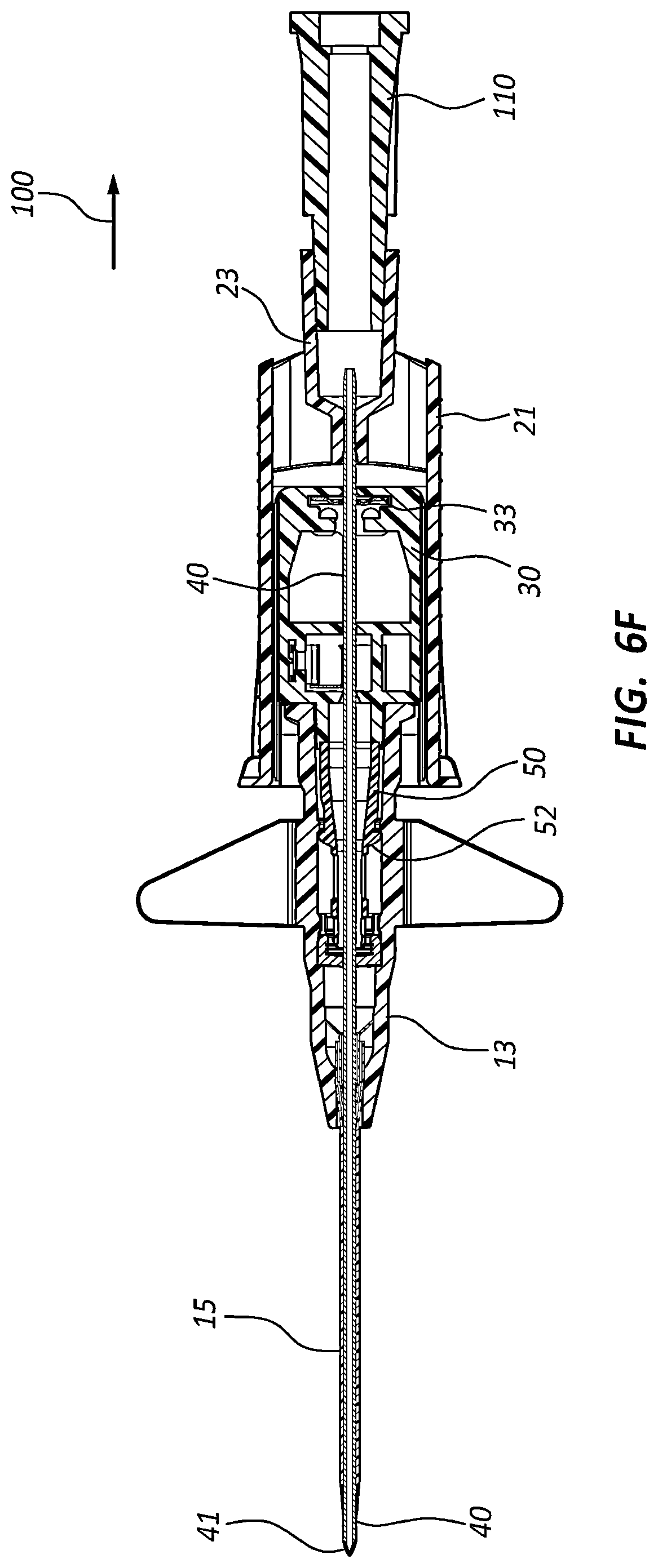 Patent US12318559 Figure 11 – Ported IV catheter having external needle shield and internal blood control septum