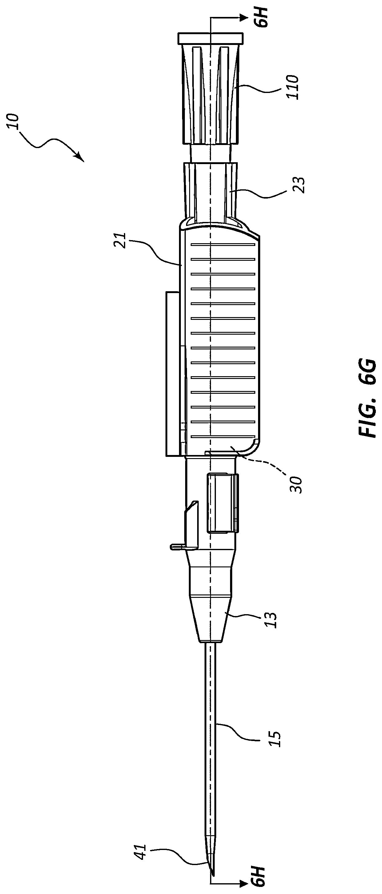 Patent US12318559 Figure 12 – Ported IV catheter having external needle shield and internal blood control septum