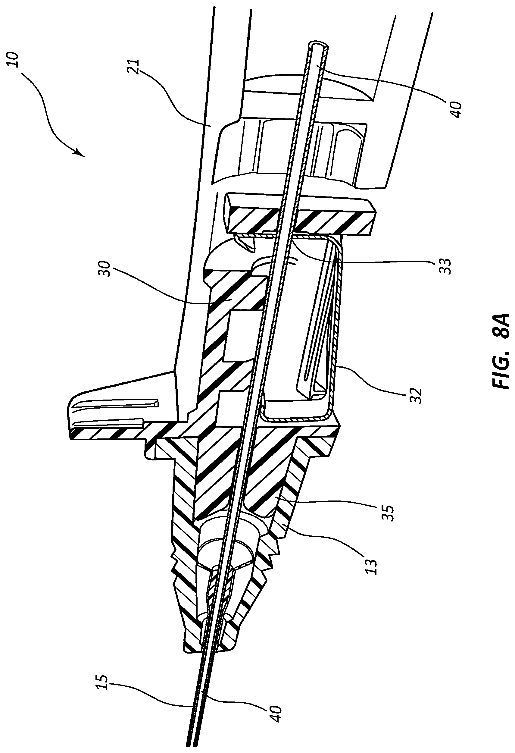 Patent US12318559 Figure 19 – Ported IV catheter having external needle shield and internal blood control septum