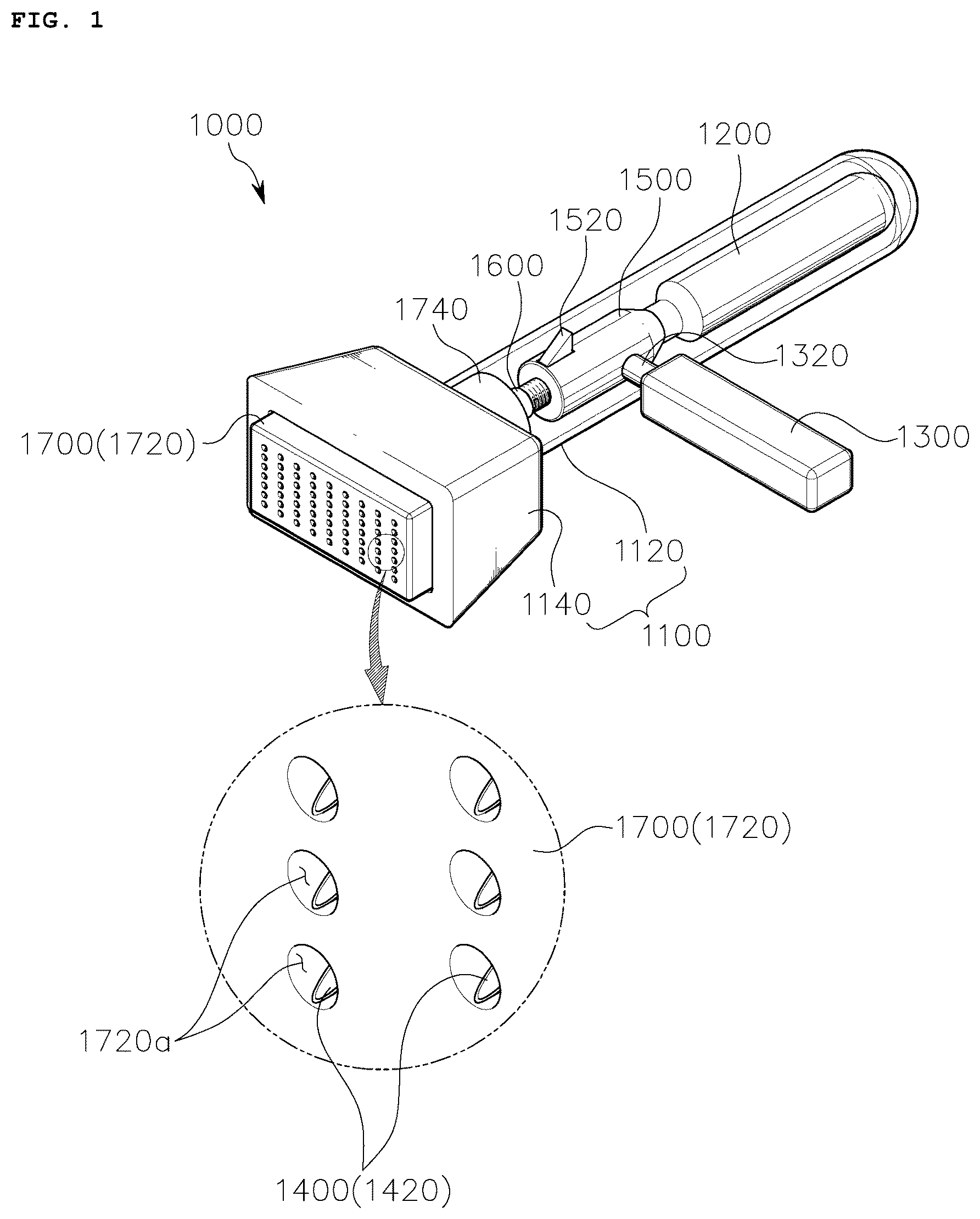 Patent US12318565 Figure 1 – Microneedle stamp device for injecting liquid medicine