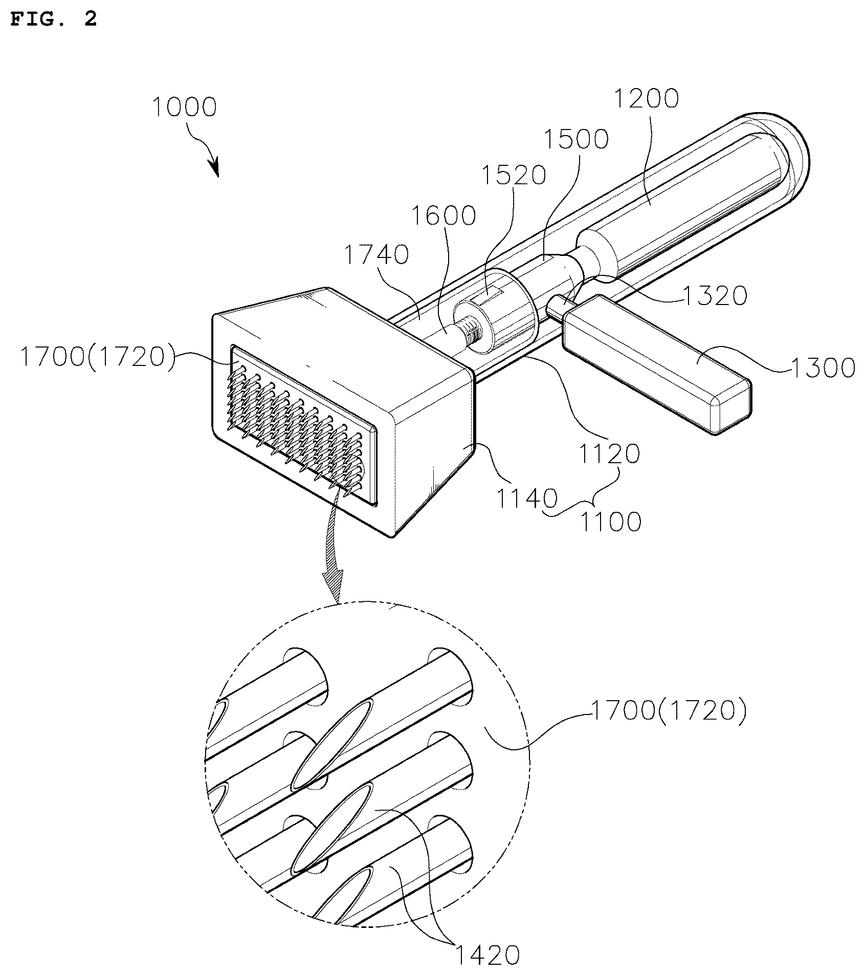 Patent US12318565 Figure 2 – Microneedle stamp device for injecting liquid medicine