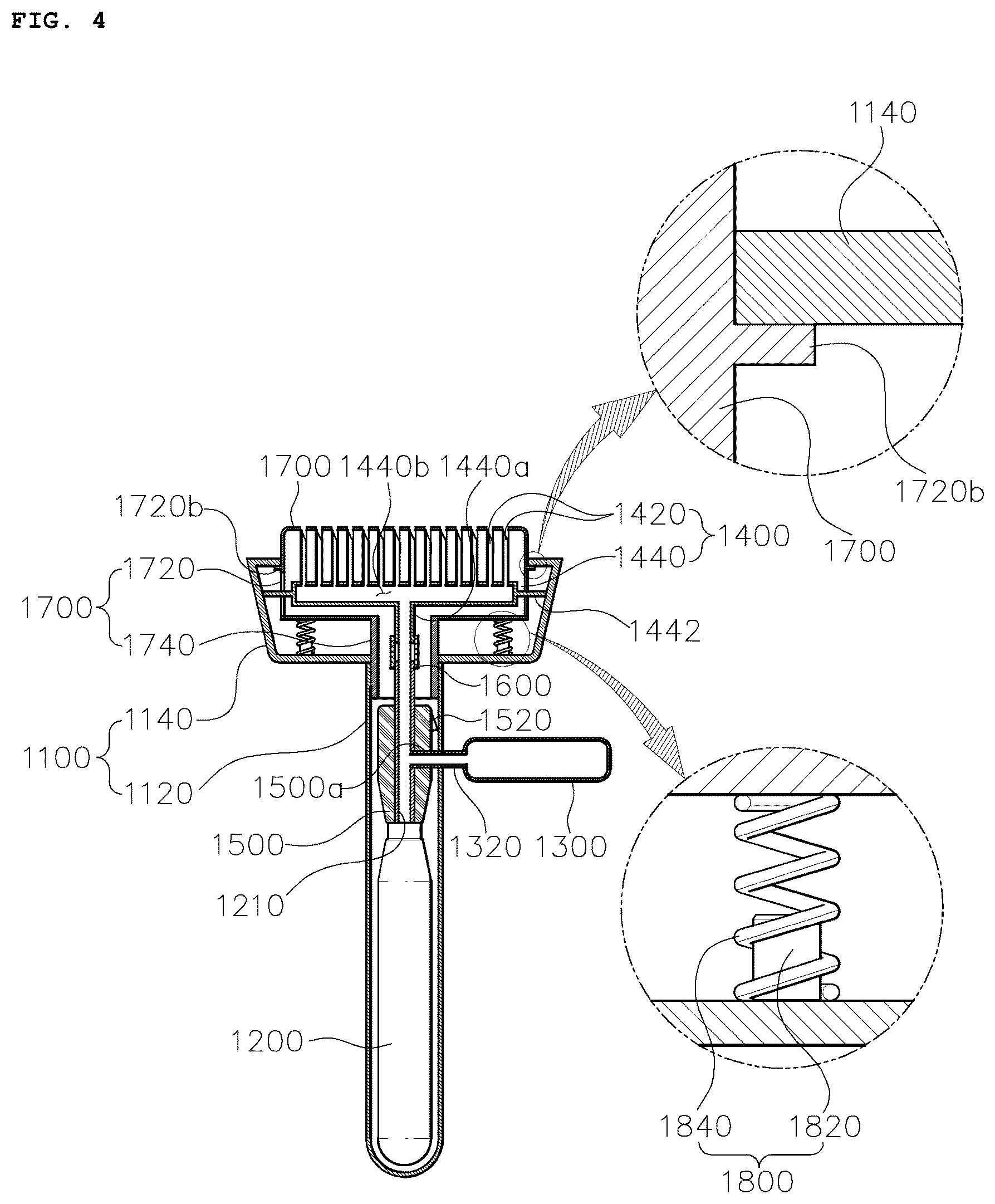 Patent US12318565 Figure 4 – Microneedle stamp device for injecting liquid medicine
