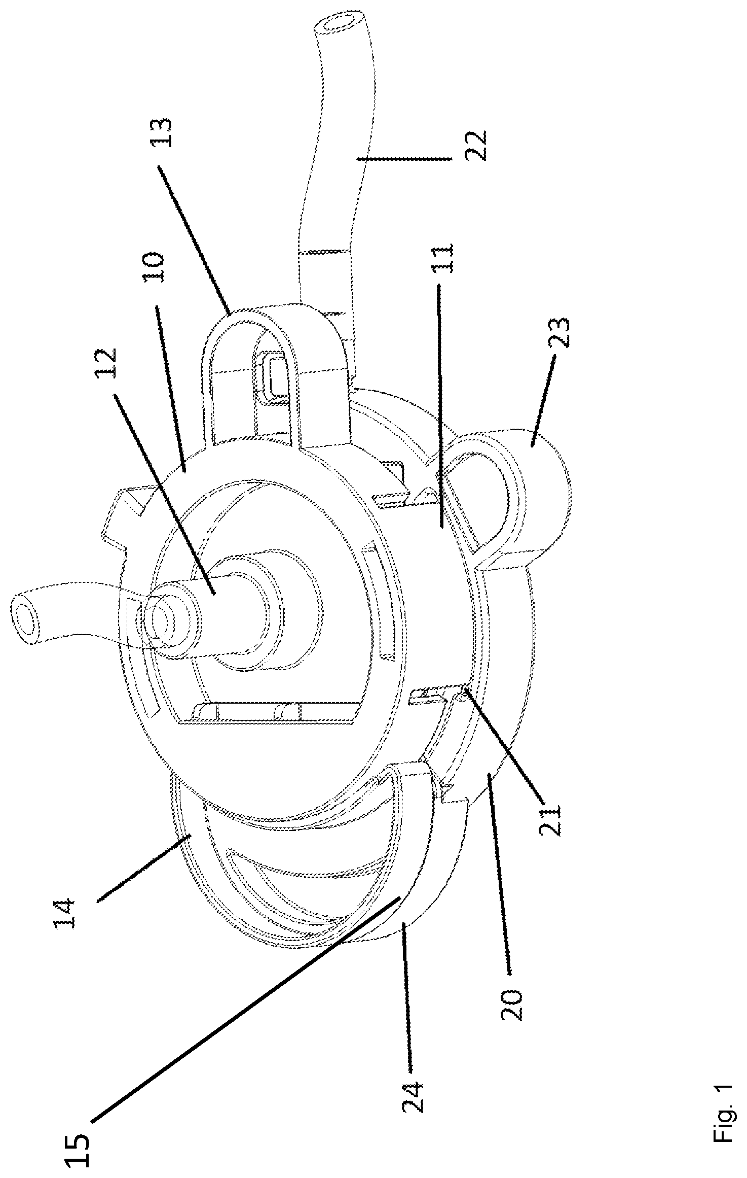 Patent US12318569 Figure 1 – Sterile connector