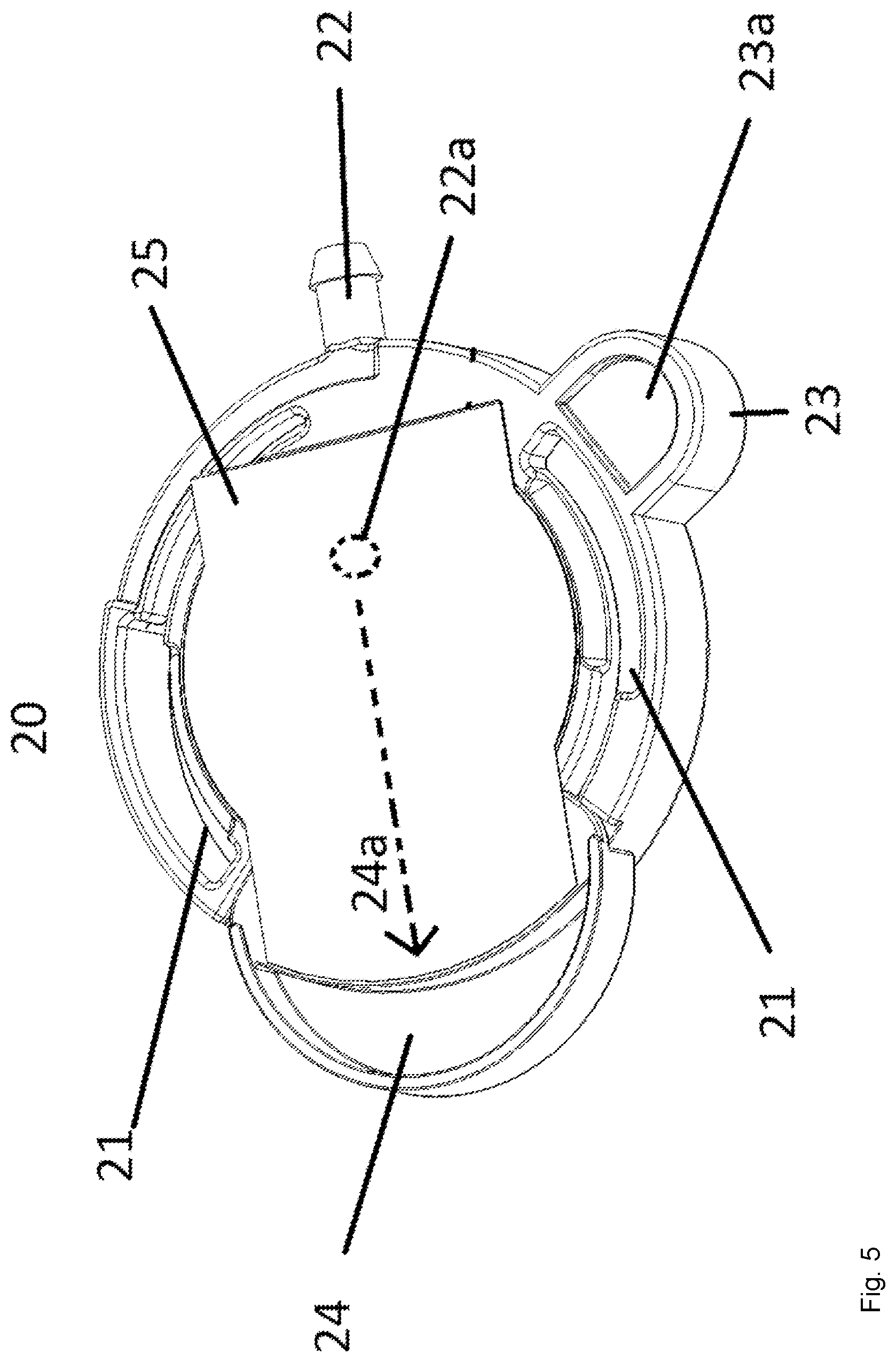 Patent US12318569 Figure 5 – Sterile connector