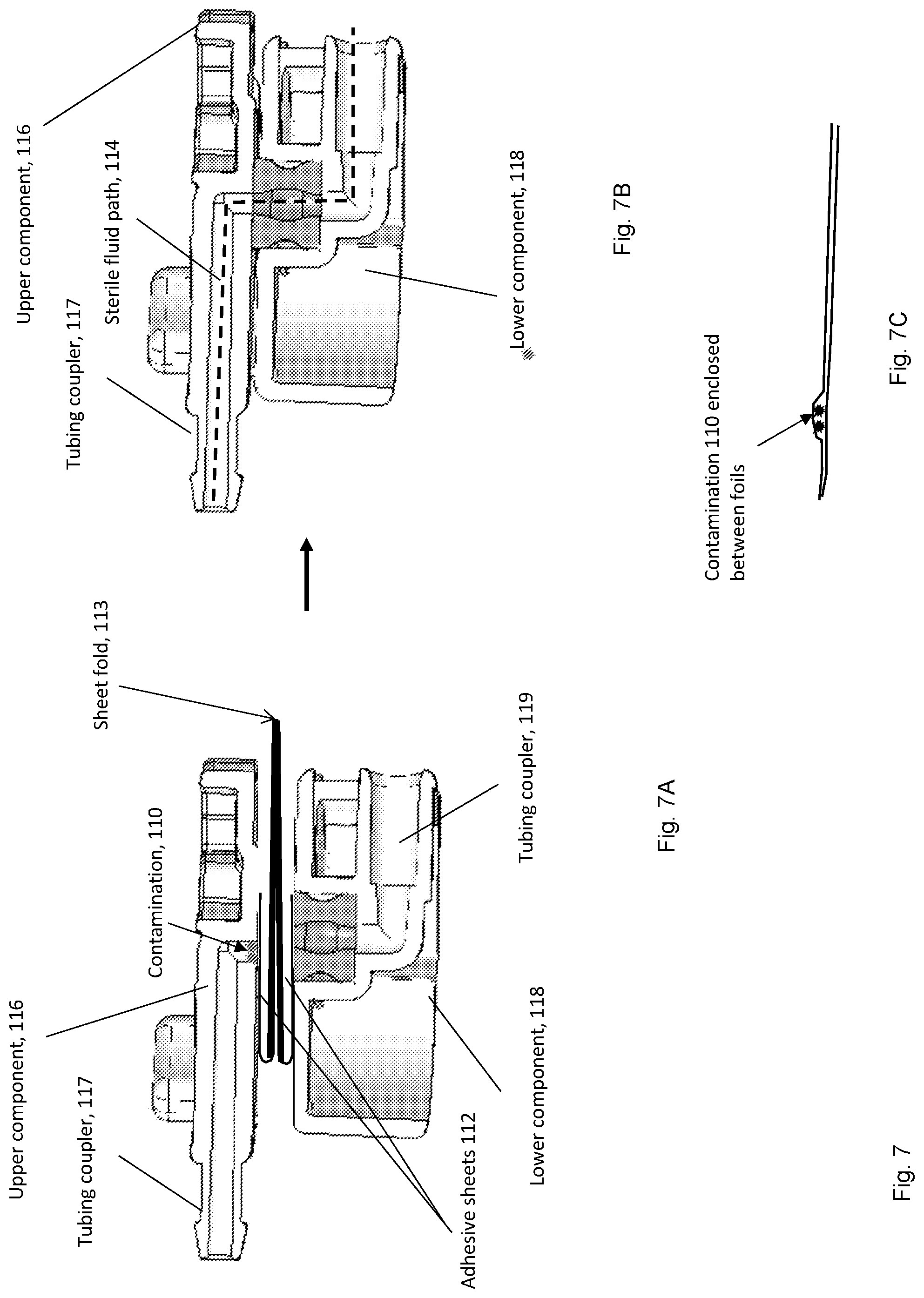 Patent US12318569 Figure 7 – Sterile connector